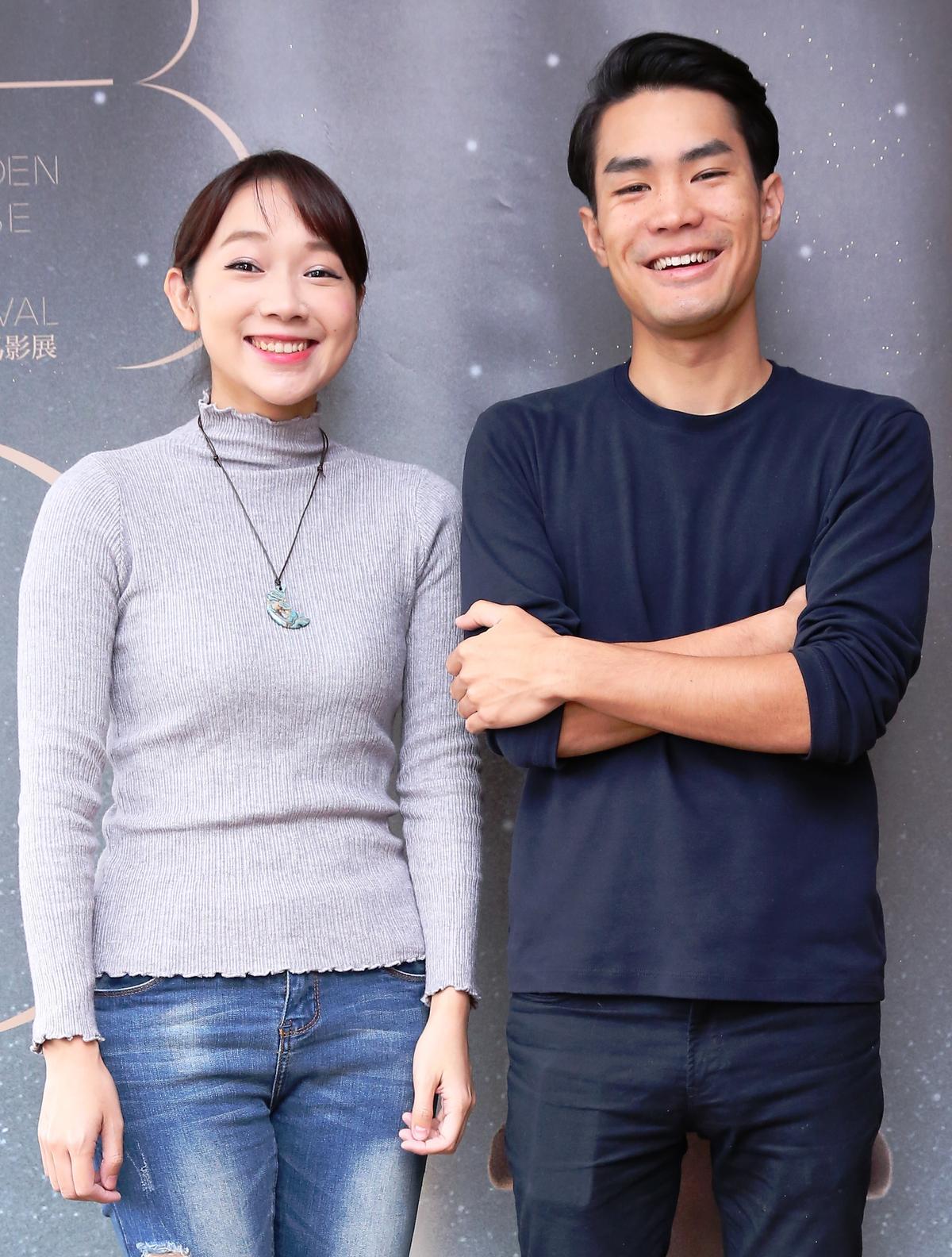 香港導演黃進（右）以《一念無明》贏得金馬獎最佳新導演。編劇陳楚珩（左）期望電影可以傳達香港居民生活的真實面貌。（攝影：李鍾泉）