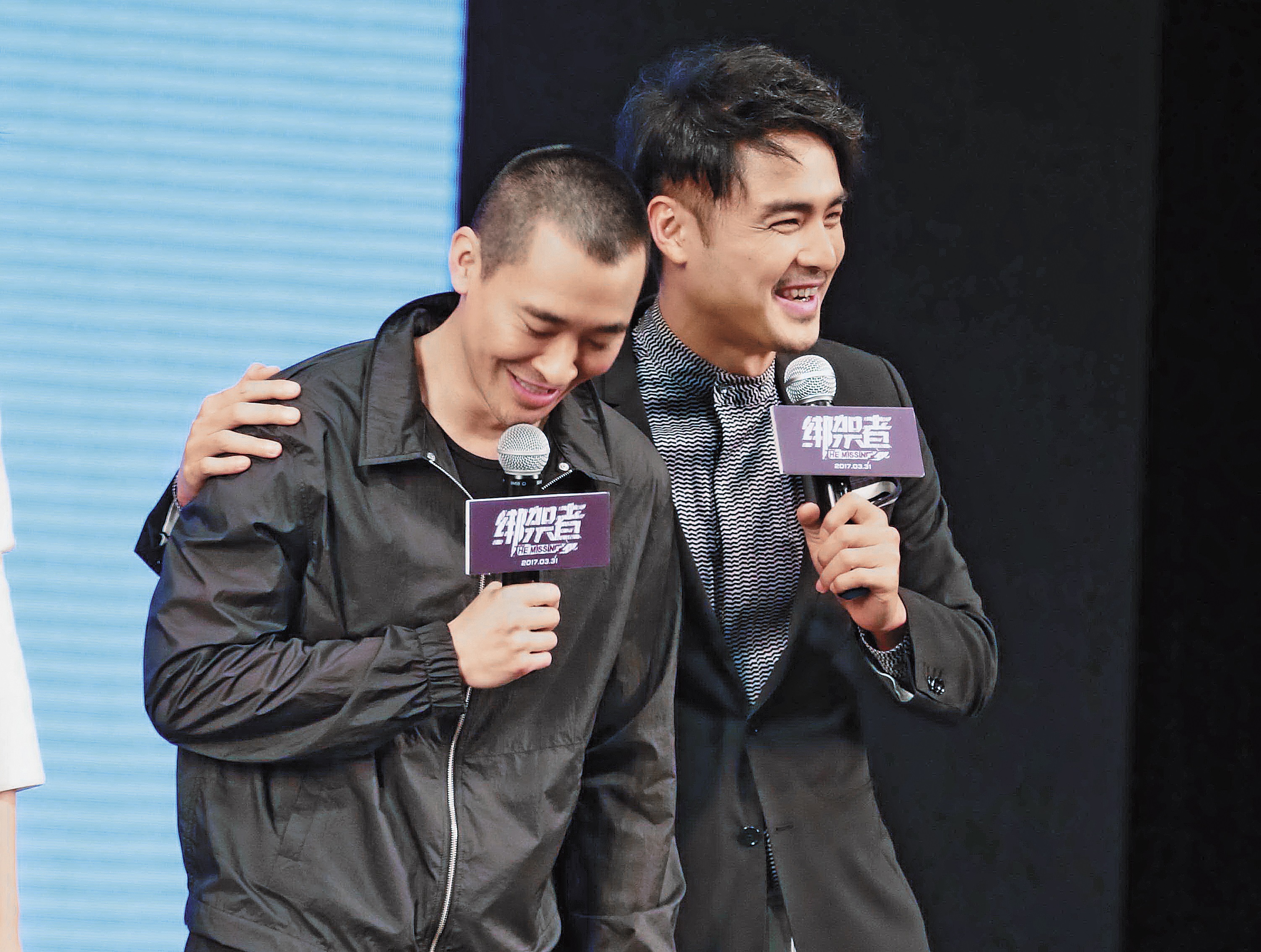 明道（右）和黃立行（左）因為合作《綁架者》熟識，明道說黃立行跟他是很類似的人，兩人都有宅的基因。（東方IC）