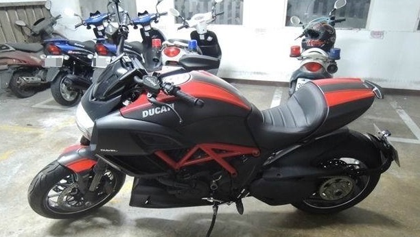 中檢將要拍賣詐欺集團以贓款購買的百萬重機「杜卡迪惡魔」。（取自地檢署網站）