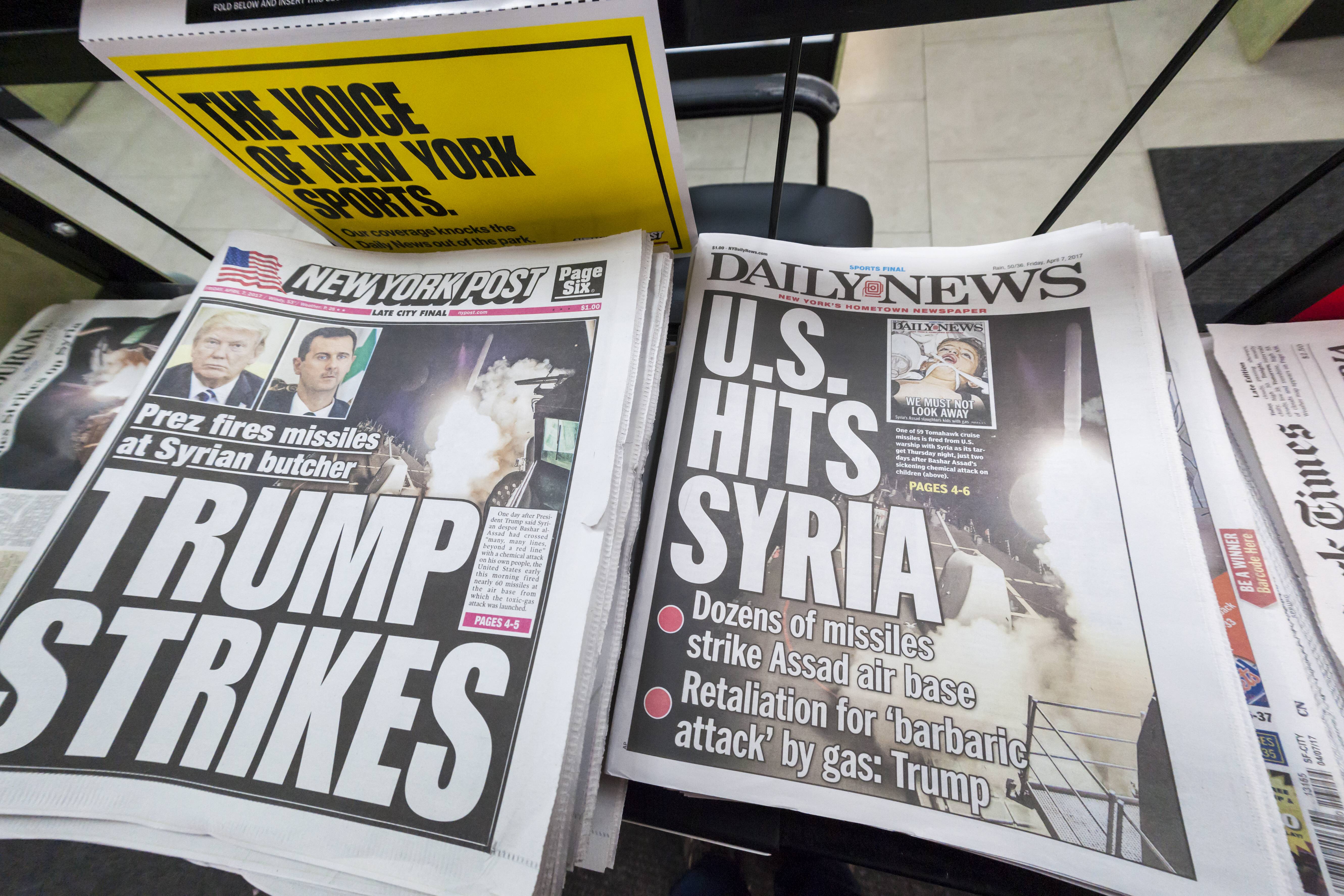 美軍對敘利亞發動的單邊攻擊行動，遭到俄羅斯強烈譴責，雙方關係緊張。取自東方IC