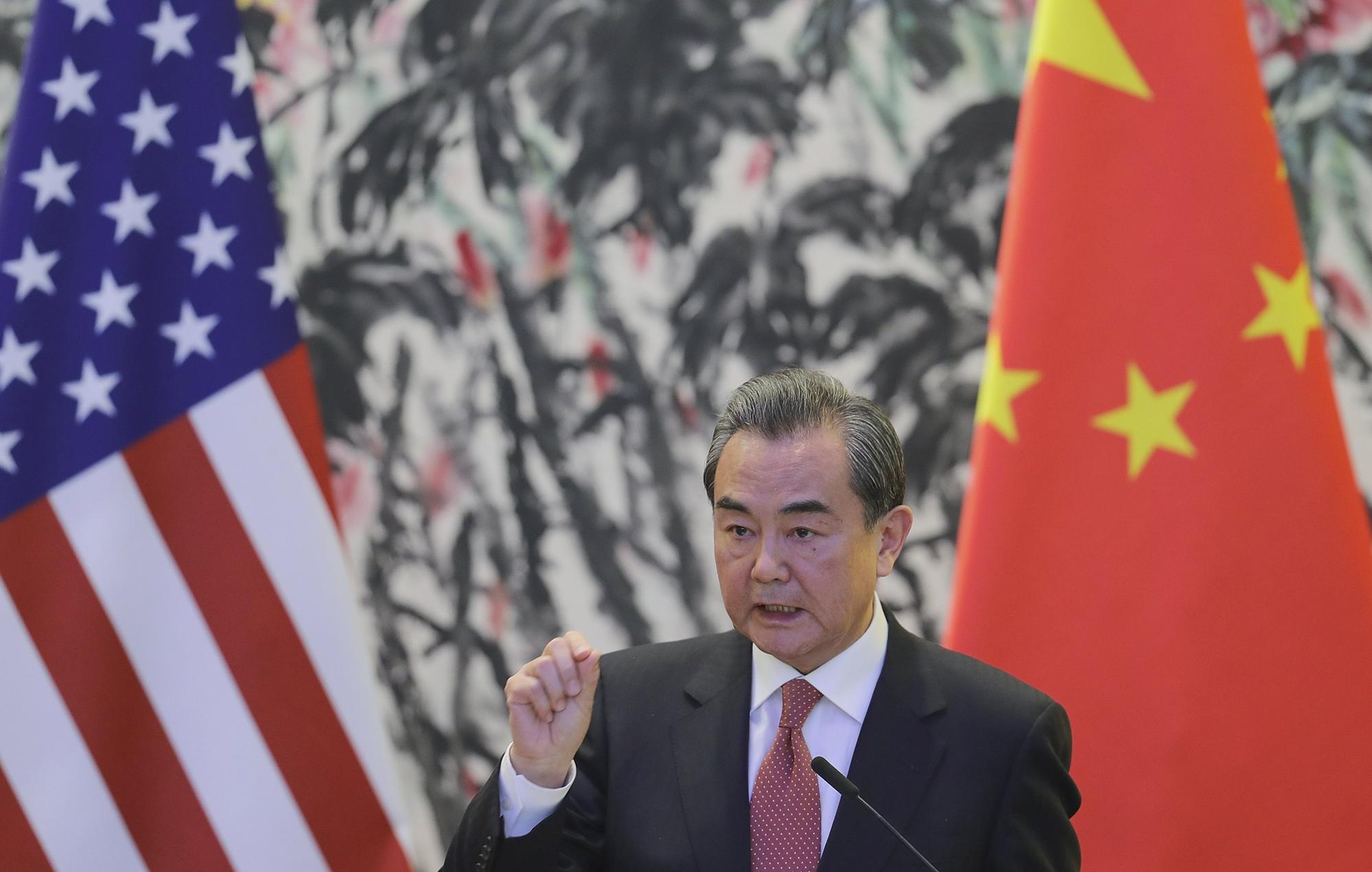 川習會消息持續曝光,就中國提出台灣事務立場原則,美國務院重申依循3公報及台灣關係法,圖為中國外長王毅,取自東方IC
