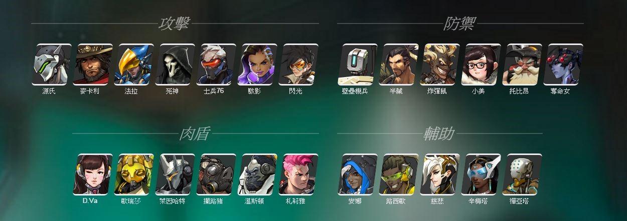 目前共推出24名角色