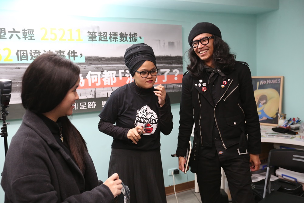 法米惹札今年年初受邀來台演講，並與許多馬來西亞留學生交流。