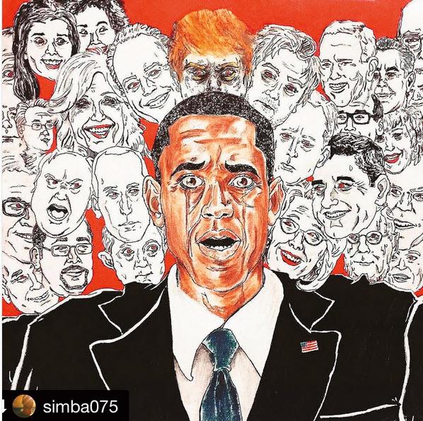許多鐵粉自發性以本片發想創作,還有人將男主角換成美國前總統歐巴馬。(翻攝自喬登皮爾IG)