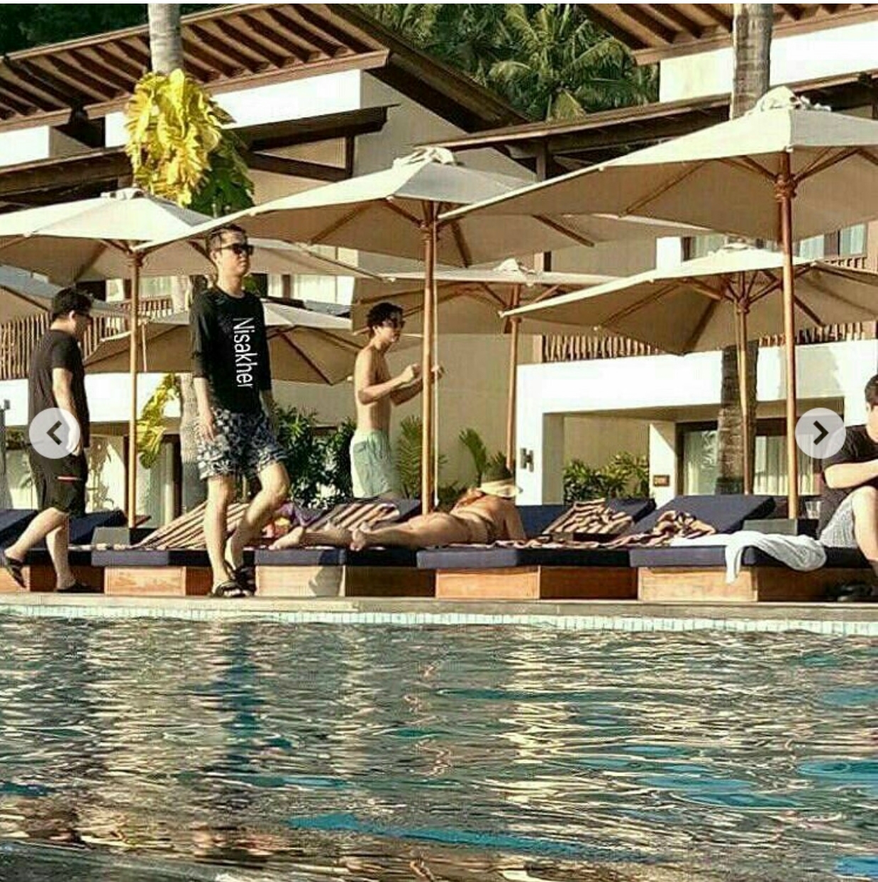 為期6天5夜的印尼度假行程，不斷有當地粉絲捕捉到他的身影，而放上Instgram。