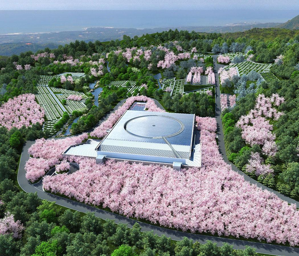 墓園光之殿堂，請來日本知名建築師安藤忠雄設計。