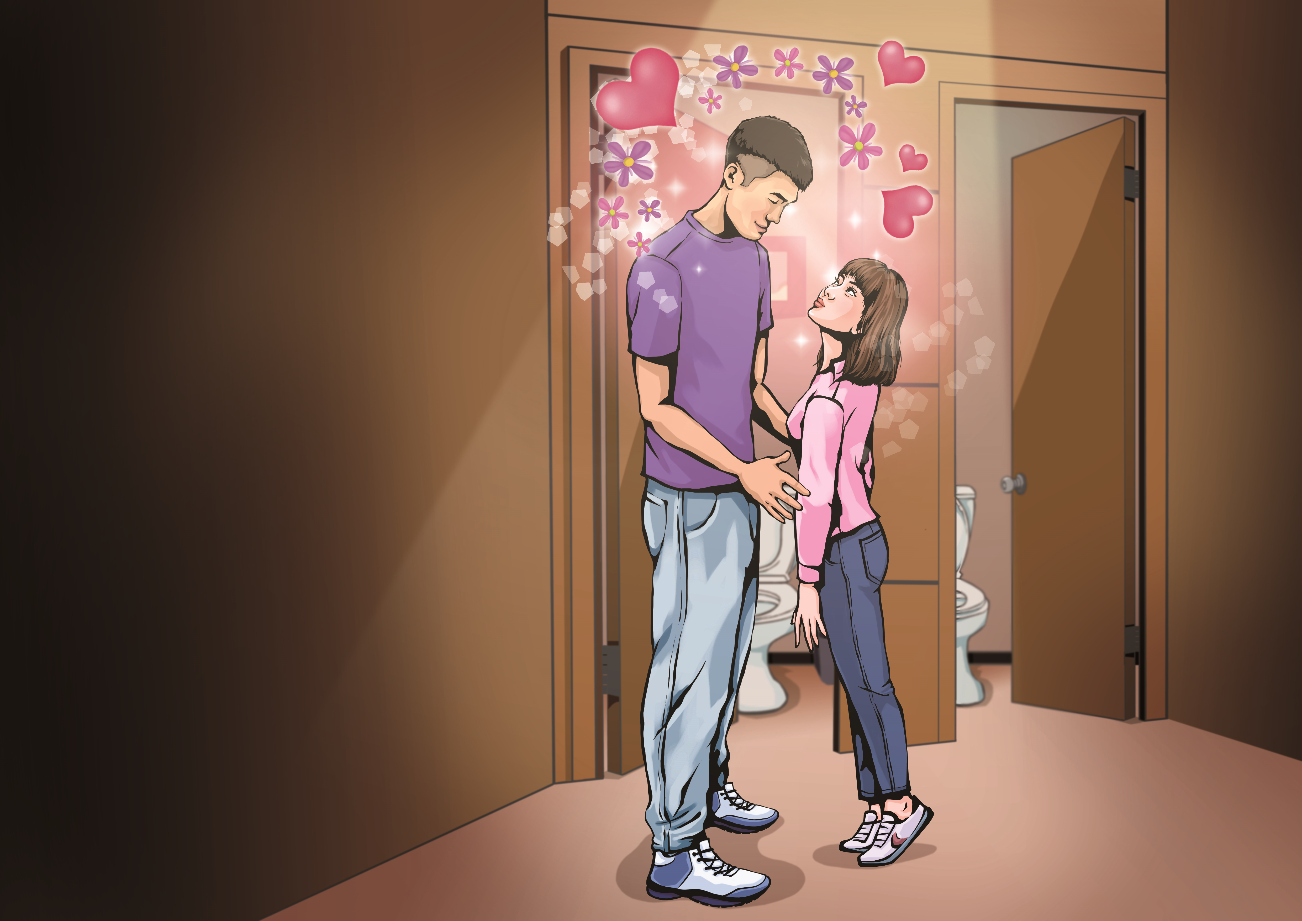 籃球新星跟網紅主播在公共廁所私密約會了20分鐘，可做的事令人無限遐想。