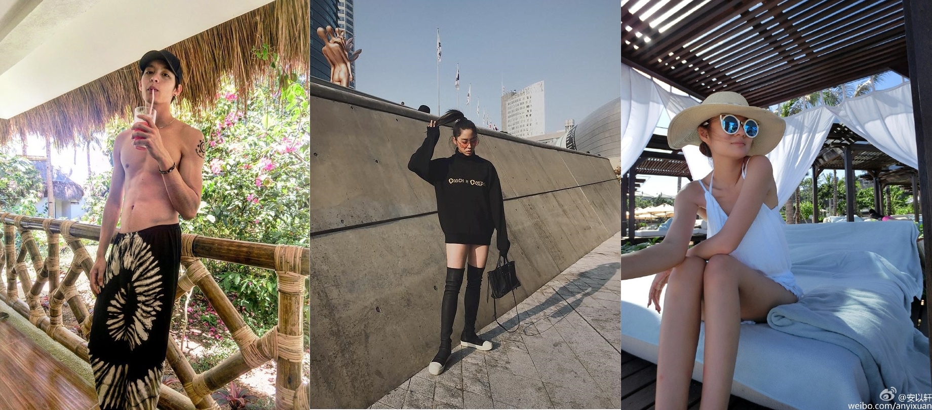 SNS已是現代人依賴的社交利器，也是許多粉絲「辦案」的好所在，鍵盤柯南出動啦。（合成照片，翻攝自藝人微博、instagram）