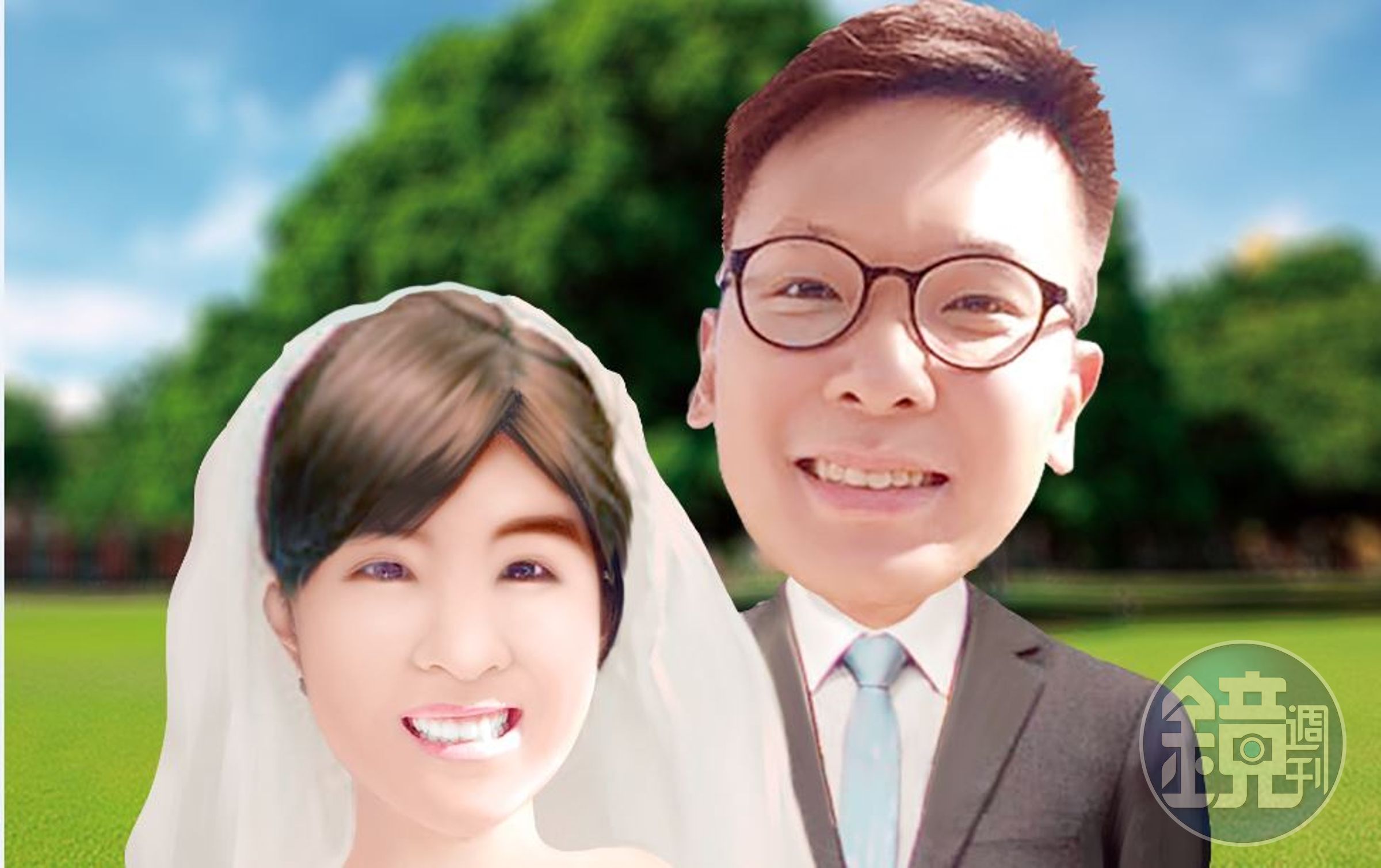 林飛帆與林雅萍已拍完婚紗，將在今年6月完婚。（模擬畫面）