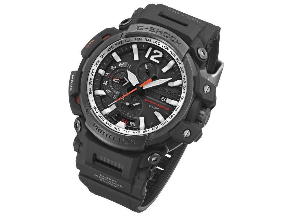 Gravitymaster GPW-2000 功能:時、分、秒、日期顯示;世界時區;GPS、世界六局電波接收時間訊號功能;Bluetooth®藍牙連線 機芯:太陽能石英機芯 建議售價:約NT$26,500