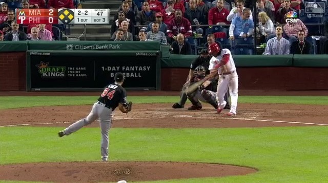陳偉殷對決法朗柯時,被轟出大聯盟第一支滿貫砲。(翻攝自MLB.TV)