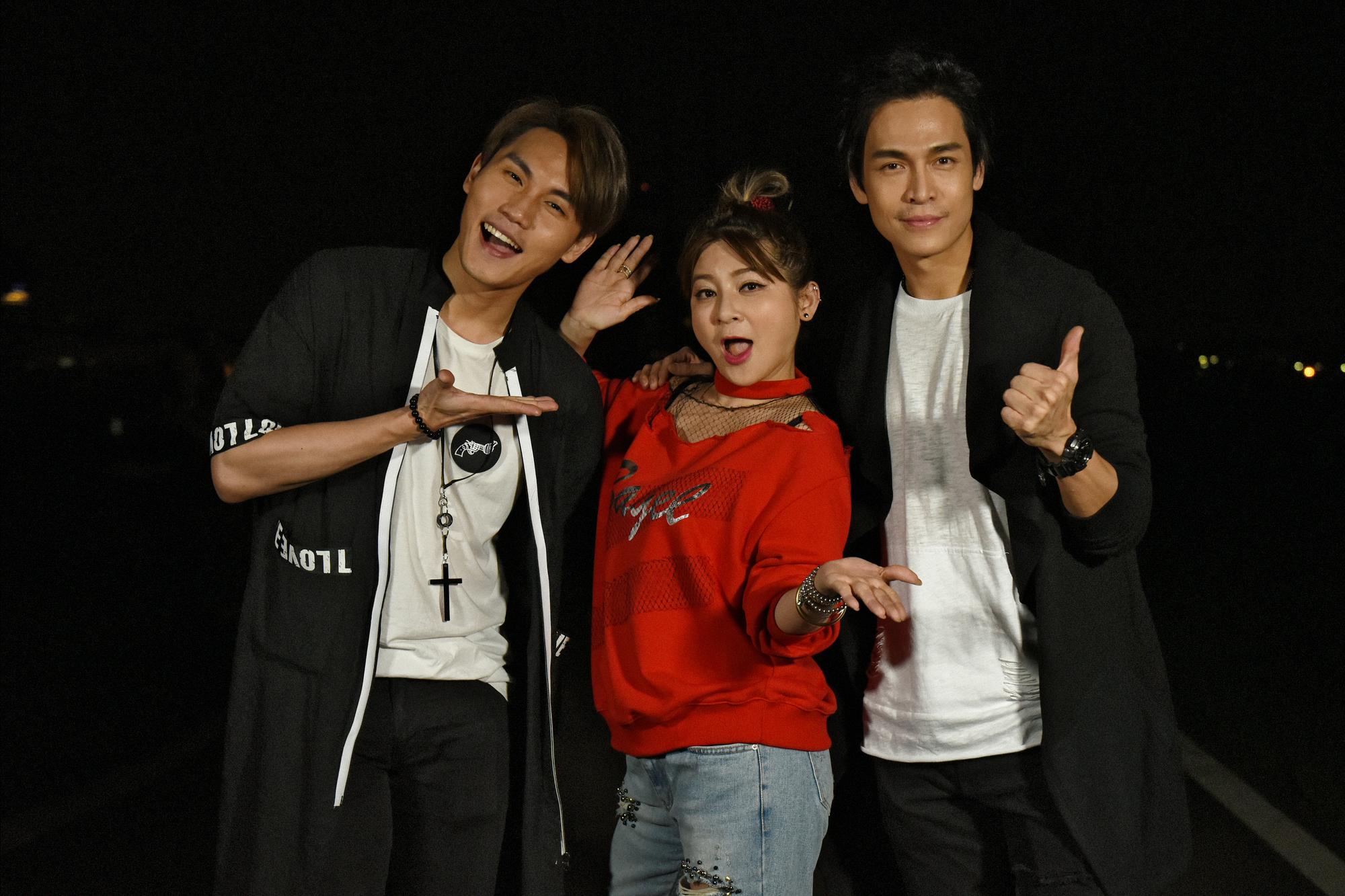 GINO(右起)找來王彩樺、周定緯合拍向《鬼怪》及孔劉致敬的舞蹈短片。