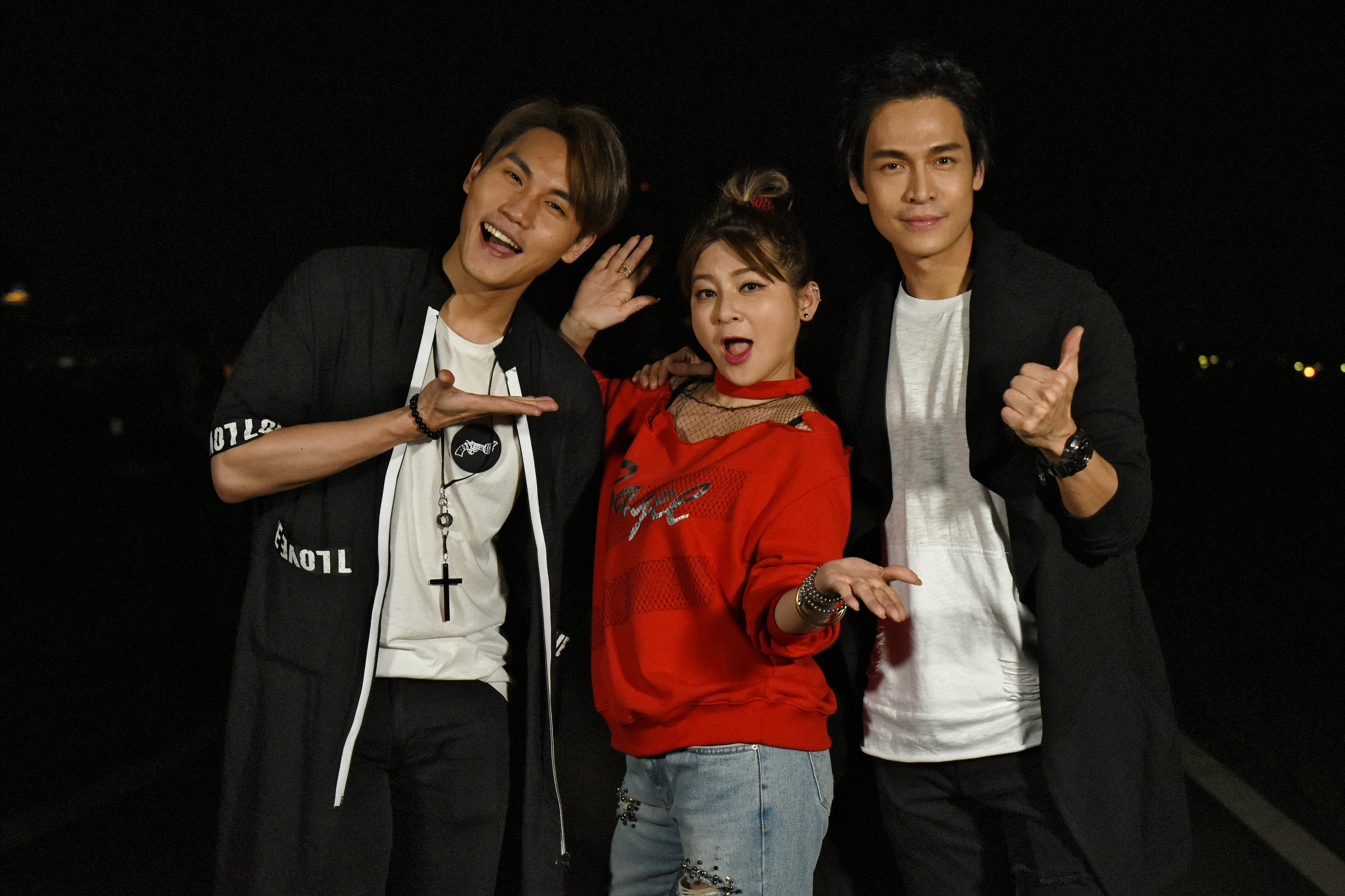 GINO（右起）找來王彩樺、周定緯合拍向《鬼怪》及孔劉致敬的舞蹈短片。