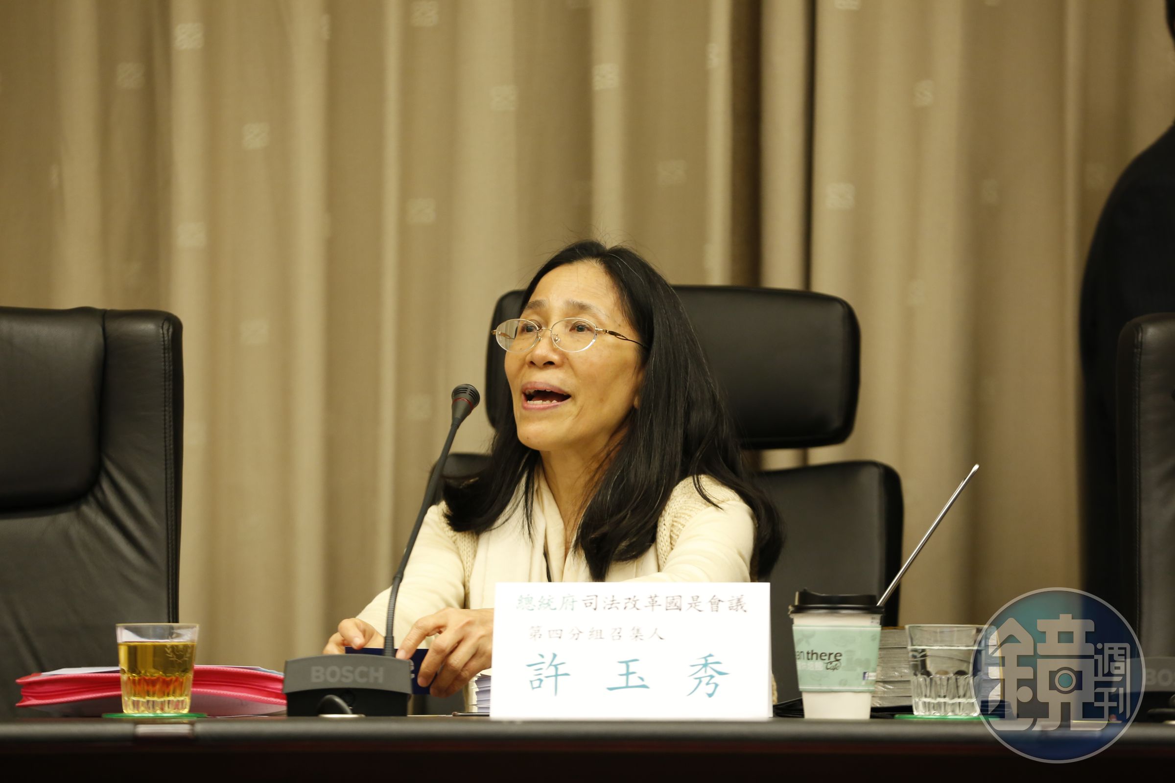前大法官許玉秀在司改國是會中作風強勢，引來不少爭議。