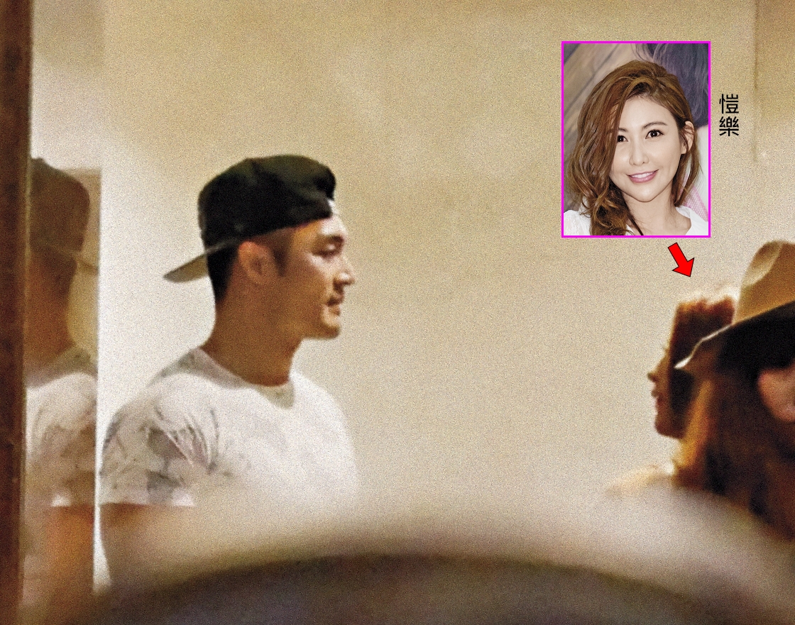 4月20日凌晨，本刊直擊愷樂（右）與小蜜桃等好友在KTV聚會完，交往5年的男友Ken（左）也在現場。