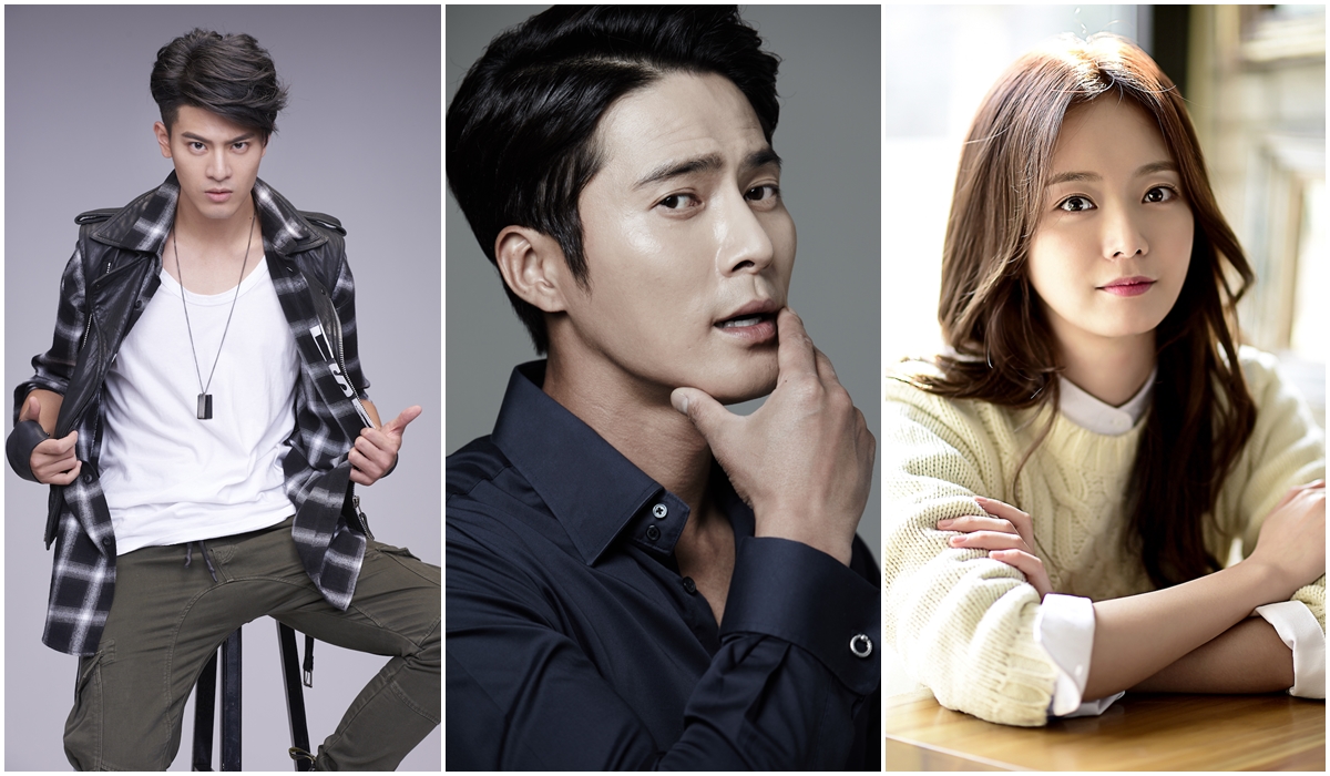 台灣男偶像吳子浩（左）將參與古天樂籌拍的科幻片《明日戰記》演出。趙東赫（中）是韓劇中的熟面孔，與「世紀天下」簽下全經紀約。甫加入綜藝節目《Running Man》主持群的全昭旻（右），之後將積極進軍華語市場。