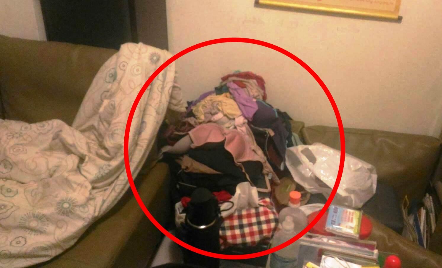 警方在陳嫌家中找到百件內衣褲。
