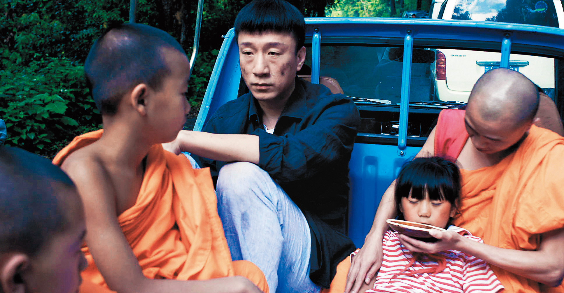 孫紅雷（中）主演程耳導演第二部長片《邊境風雲》，風格獨特，已備受討論。(東方IC）