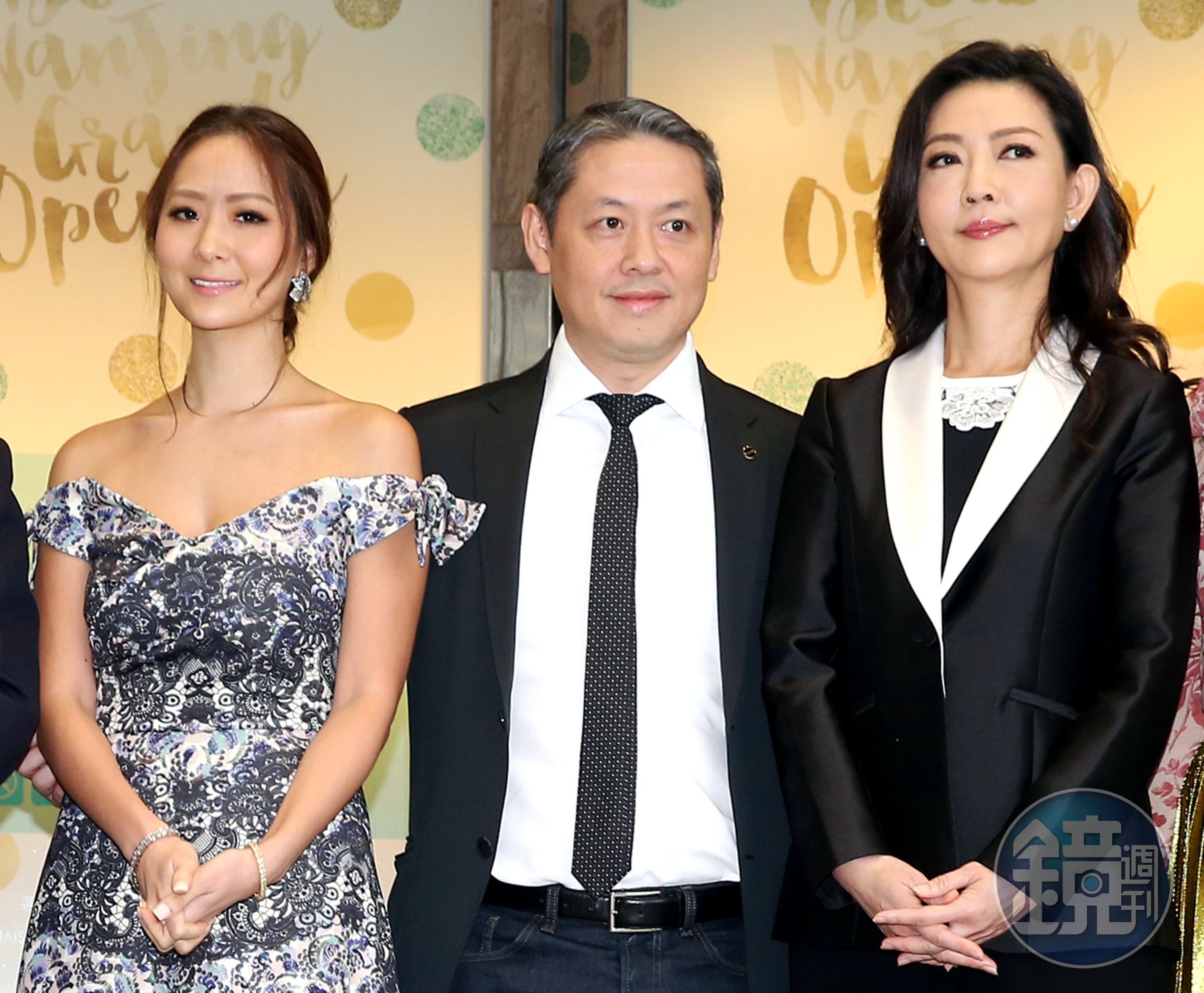 林家二代林育達回台後，父親就介紹王瑞瑜給他認識。 右起：王瑞瑜，廖鎮漢，孫芸芸 （聯合知識庫）