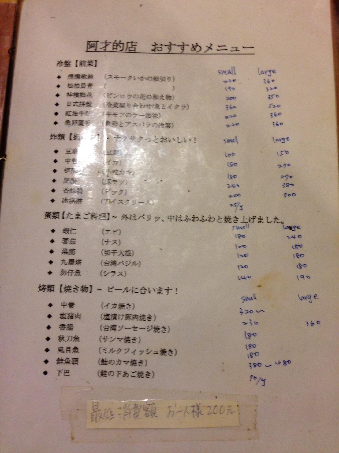 日本常客幫翻譯菜單，後來才知道對方是日商駐台分公司的高層。