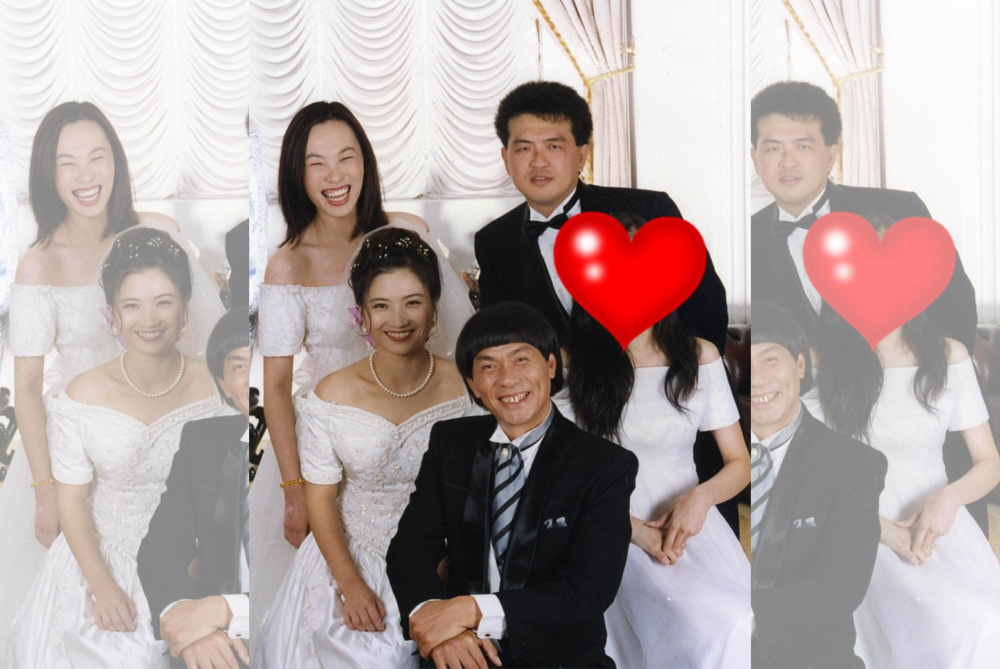 1994年豬哥亮迎娶第四任妻子葉瑞美,謝金燕和姐姐擔任伴娘。