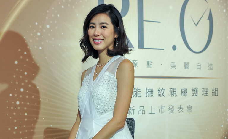 懷孕5個月的林可彤，最擔心產後有妊娠紋。