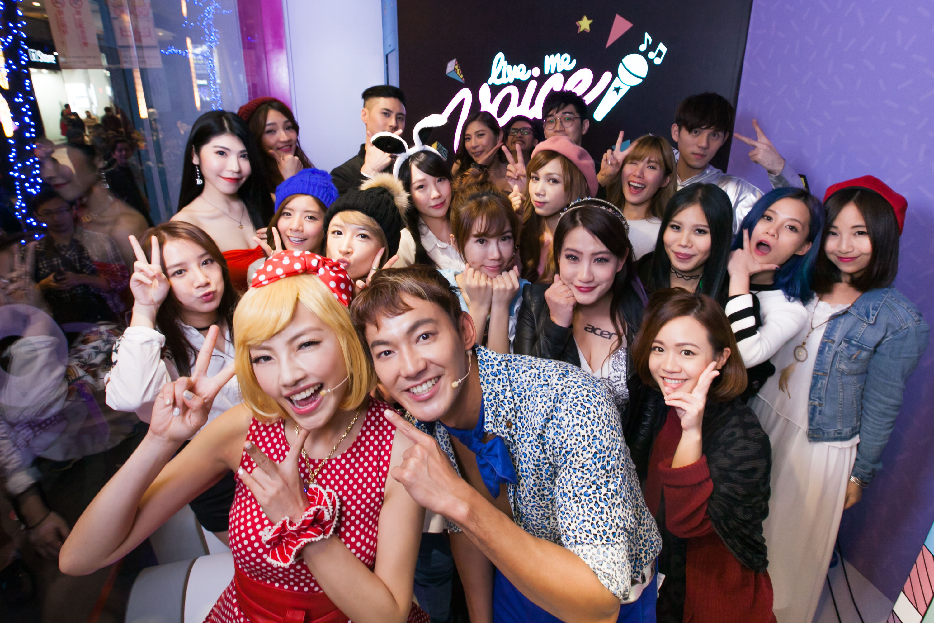 直播平台Live.me透過新功能，把練習生徵選活動結合線上、線下一起進行。（大紅娛樂提供）