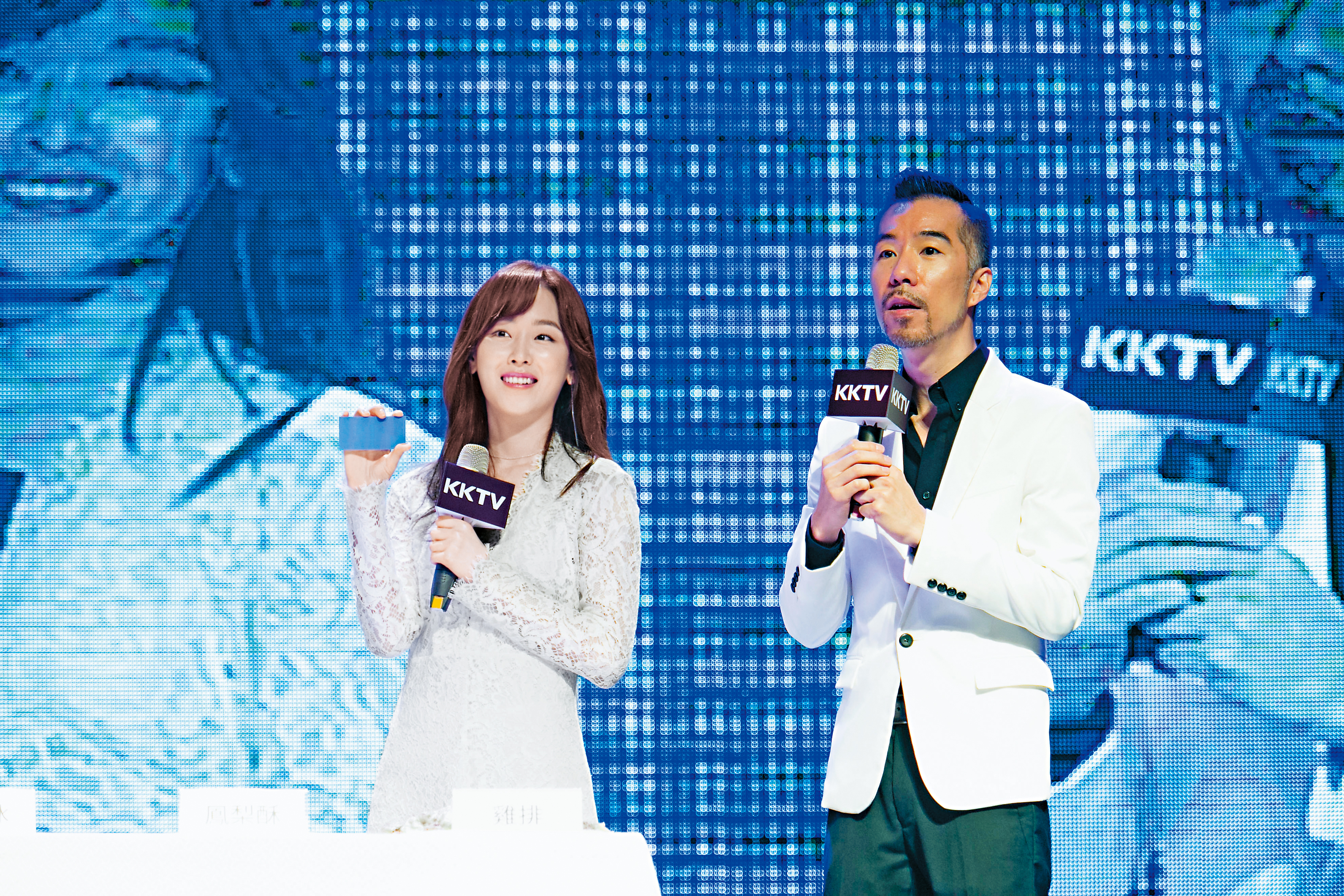 KKTV去年8月正式營運，記者會請來韓劇《又是吳海英》女主角徐玄振站台。（KKTV提供）