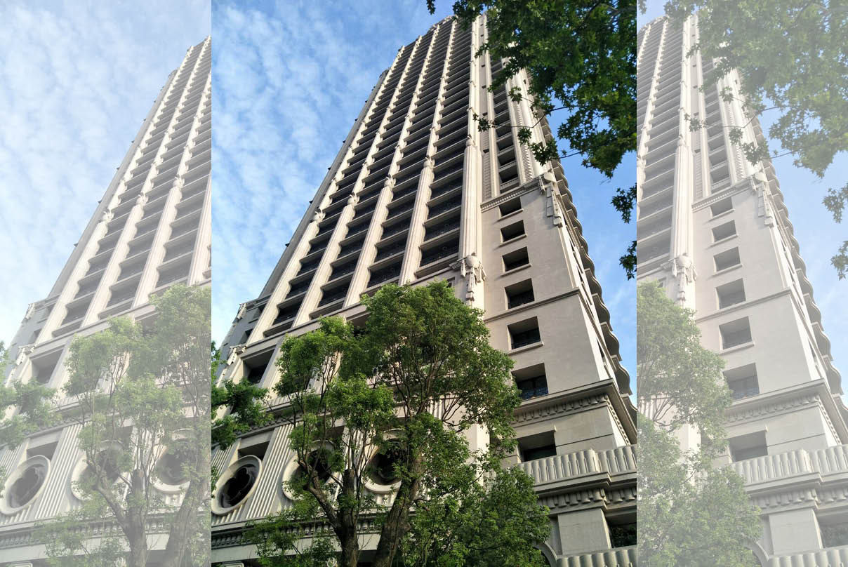 聯聚保和大廈位於台中七期市政路，外觀採新古典設計。