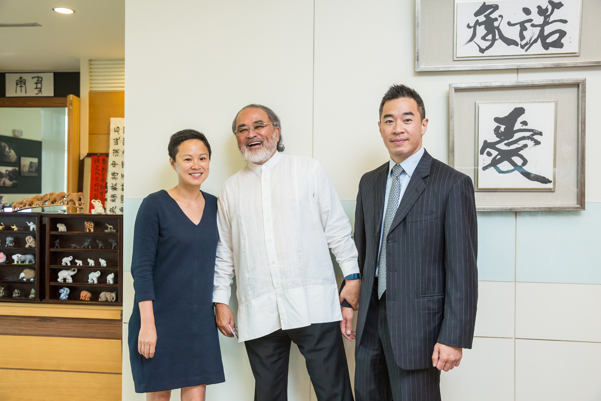 林泰生的一雙兒女都回台接掌公司事業，讓他感到很欣慰。