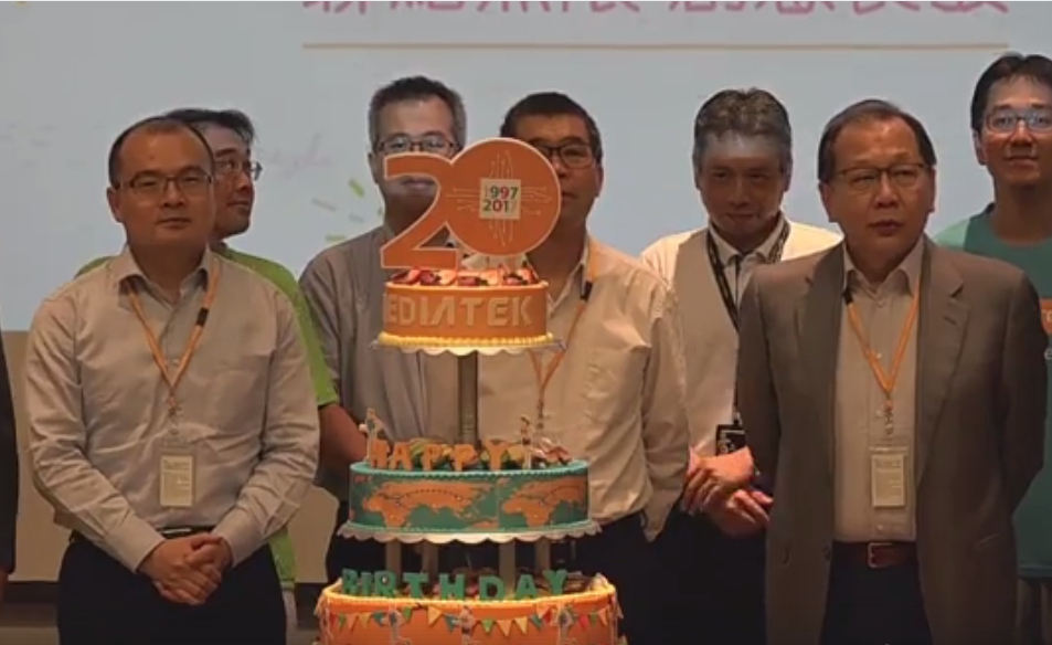 聯發科今天在總部低調舉辦20年慶，現場未對外開放，僅透過臉書直播方式分享慶祝活動。