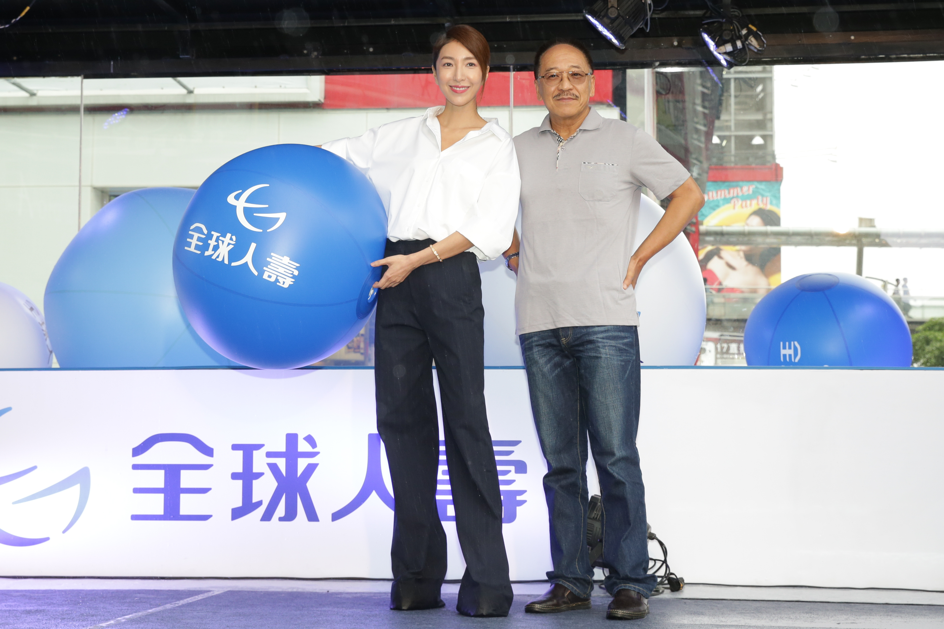 楊謹華和傅雷為全球人壽拍攝全新企業廣告。