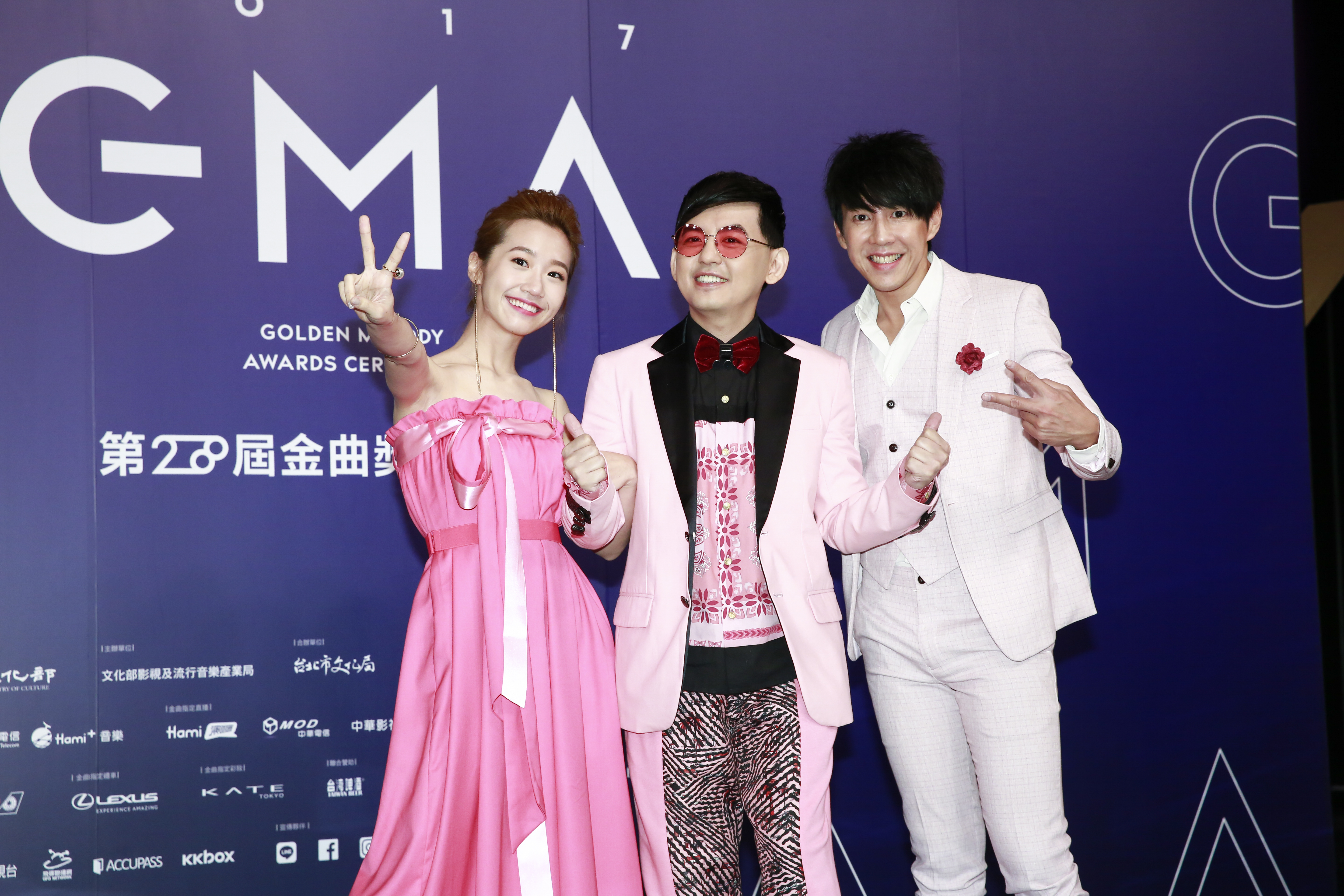 Lulu左起、黃子佼、Dennis擔任今年金曲頒獎典禮重責大任。