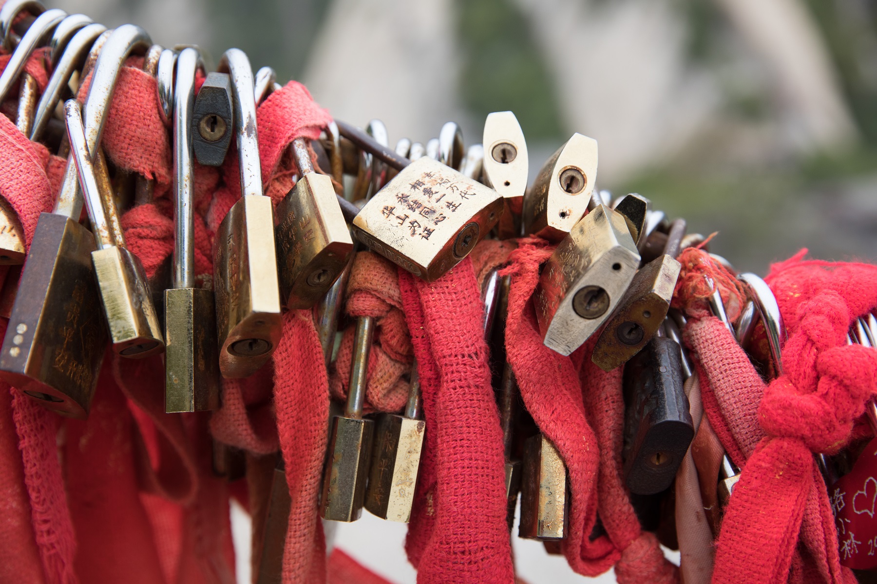 近年國外愛情鎖的風潮也吹上華山。