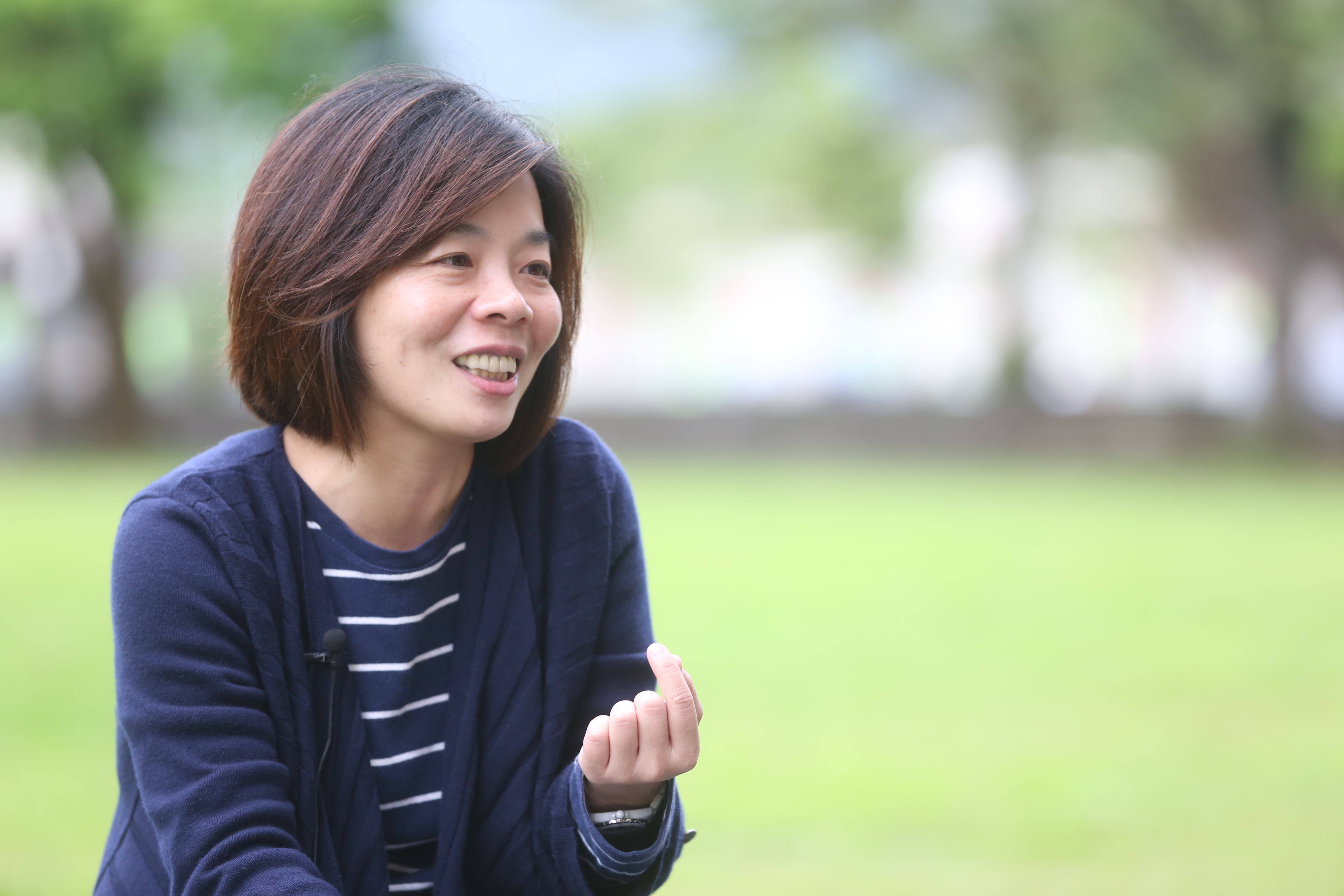 詹青蓉小時候家境不好，但家庭教育讓她對弱勢的孩子更有耐心。
