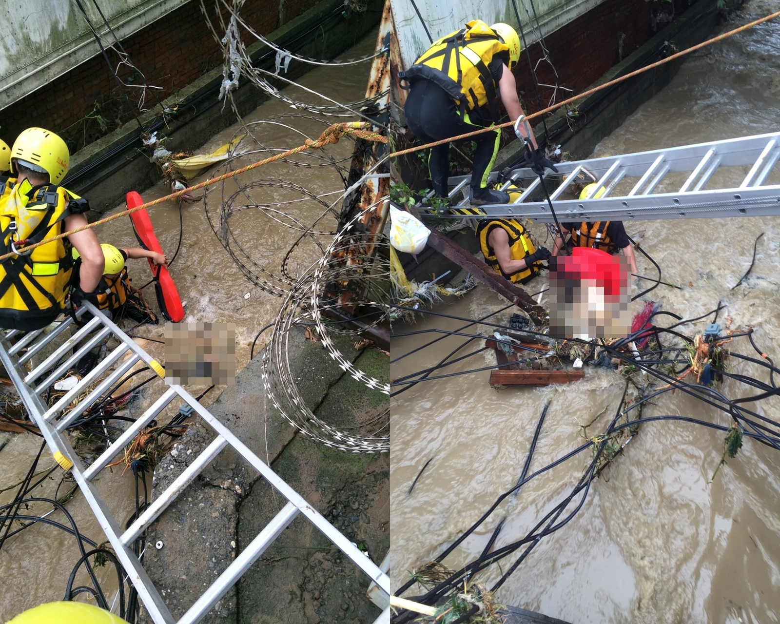 女騎士全身遭電線纏住，救起時已無呼吸心跳，送醫急救不治。