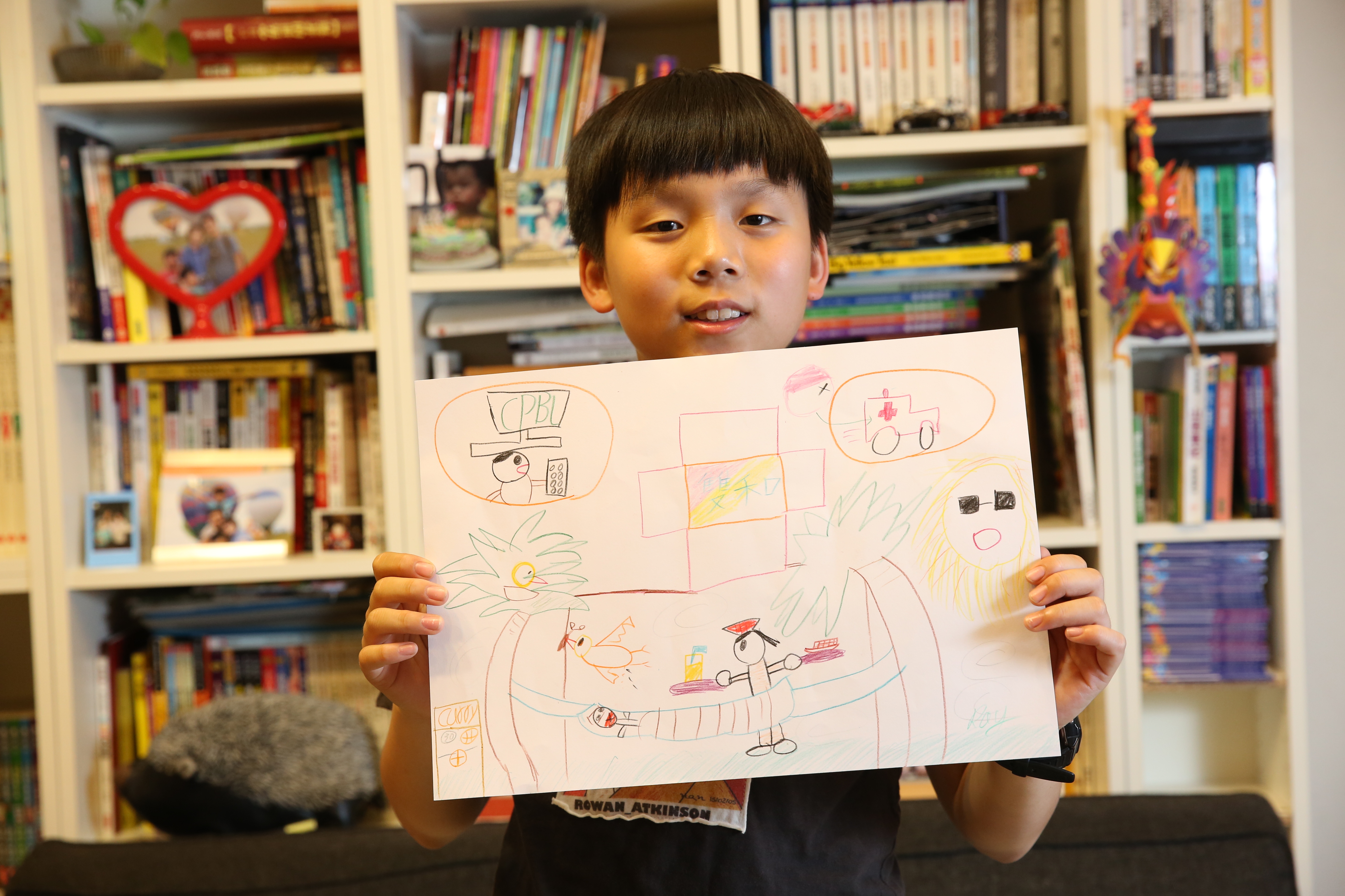 睿睿有氣喘，小時候住過幾次院，覺得健康很重要。