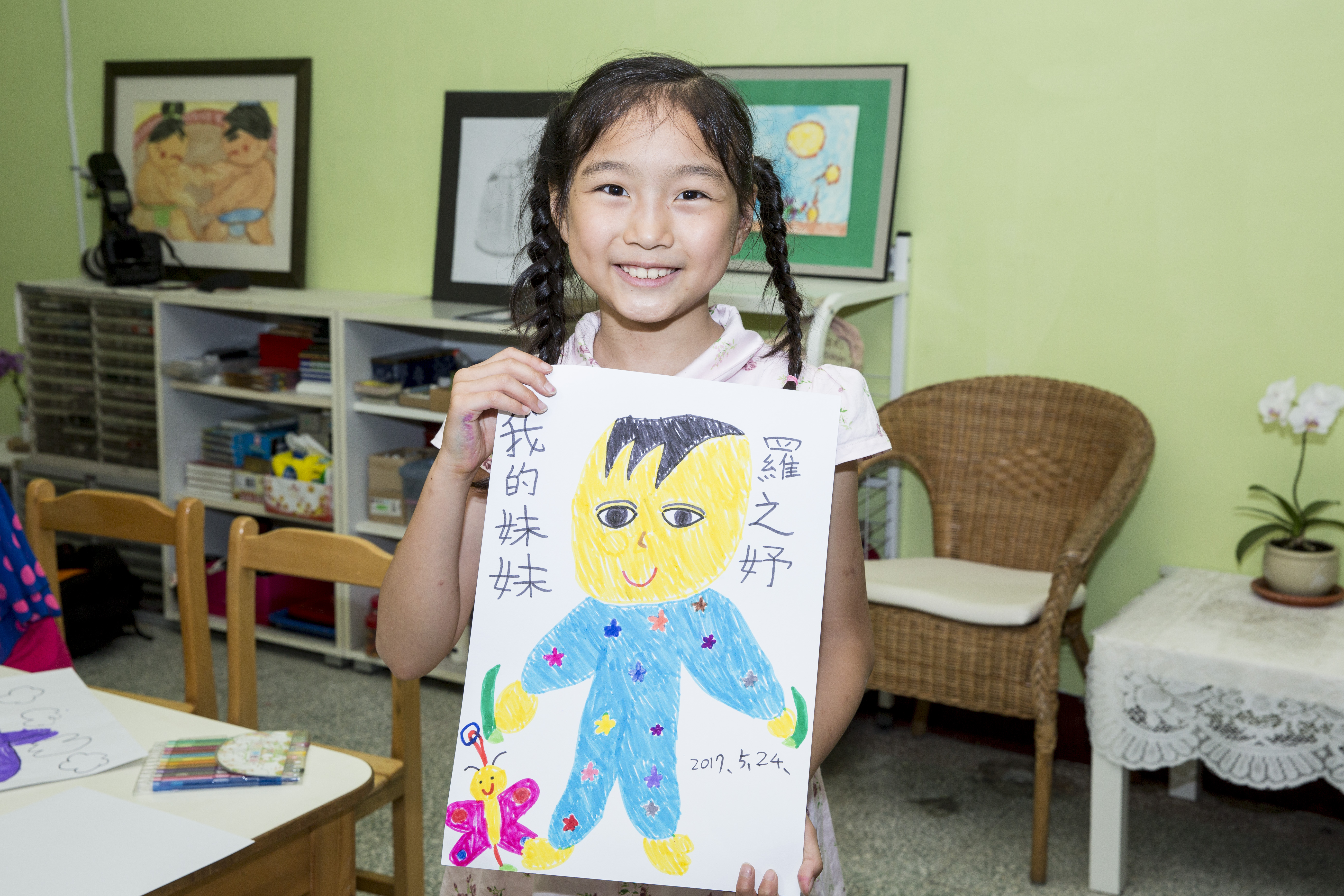 羅珮云很疼愛剛出生8個月的妹妹，希望妹妹長大可以當一個快樂的人。