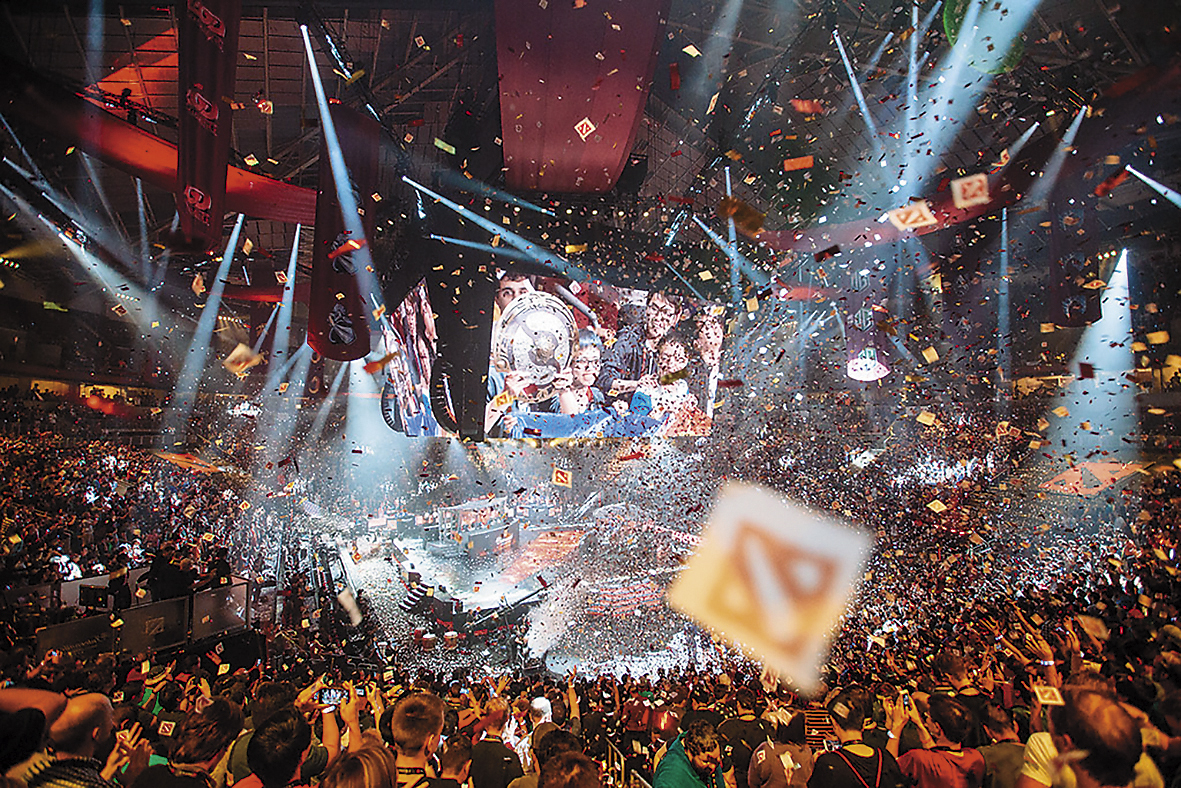 2016年《刀塔2》在西雅圖舉行冠軍賽,場面盛大。(翻攝自Dota 2官方網站)