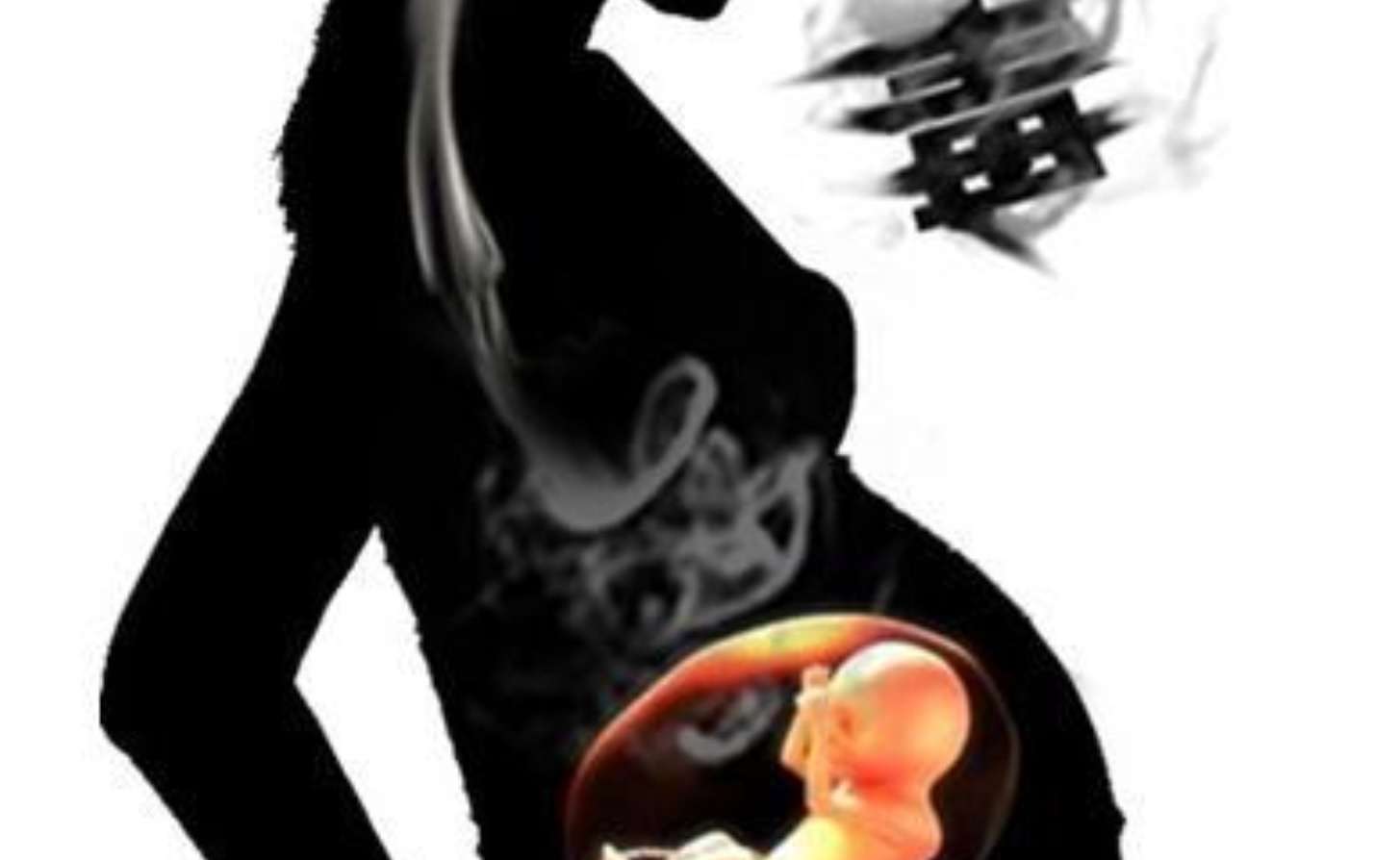 孕婦吸到二手毒菸恐導致流產、早產。示意圖。