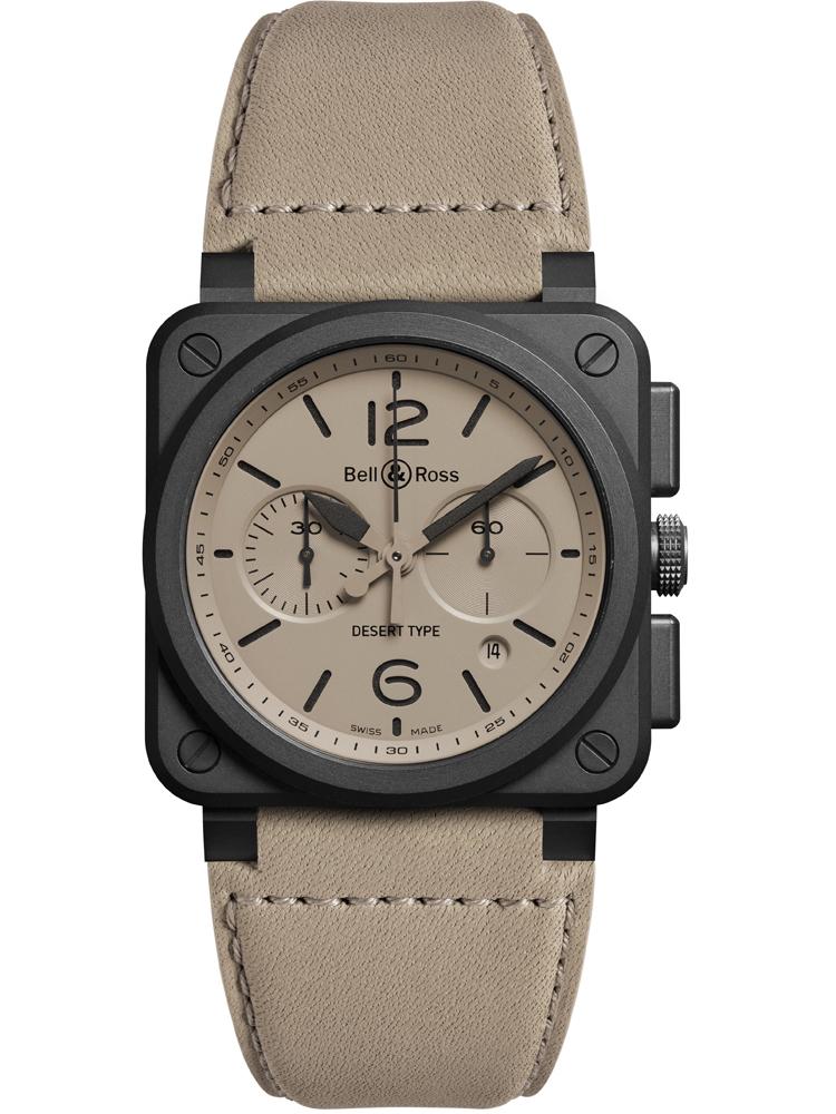 BELL & ROSS BR 03-94 Desert Type/功能:時、分、秒、日期顯示/計時碼錶/機芯:自動上鍊機芯/建議售價:NT$191,500