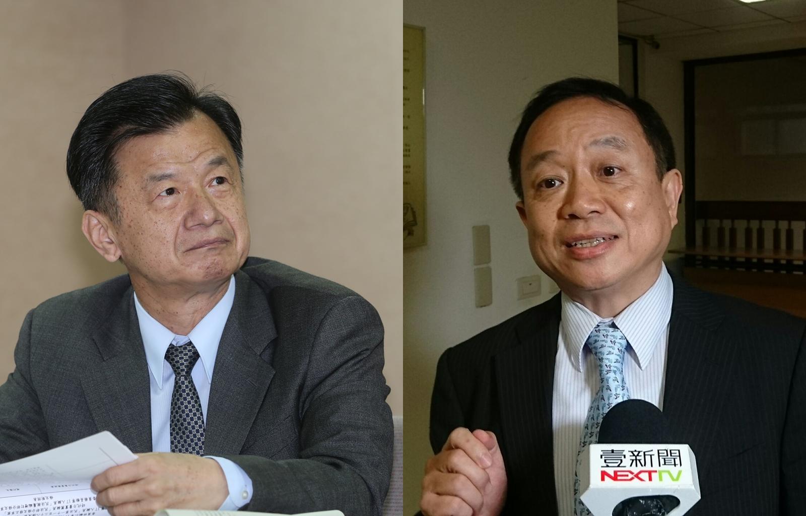 針對法務部長邱太三（左）將提告，黃越宏（右）揚言反控提告。