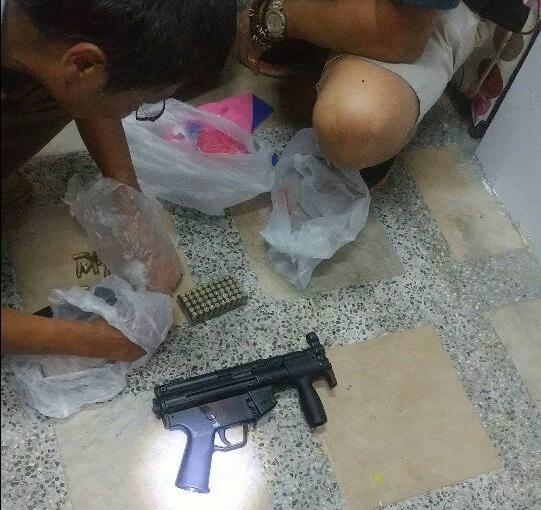 警方起獲「豹子」涂皓鈞攜帶護身的MP5衝鋒槍。
