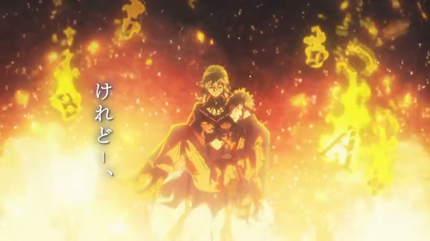 京阿尼在火災後損失慘重。其作品《紫羅蘭永恆花園》中的火焰象徵維爾莉特在戰場上的罪孽，卻也在最後代表她浴火重生，成為理解愛與自由，不再需要命令的一般人。（《紫羅蘭永恆花園》視覺海報）