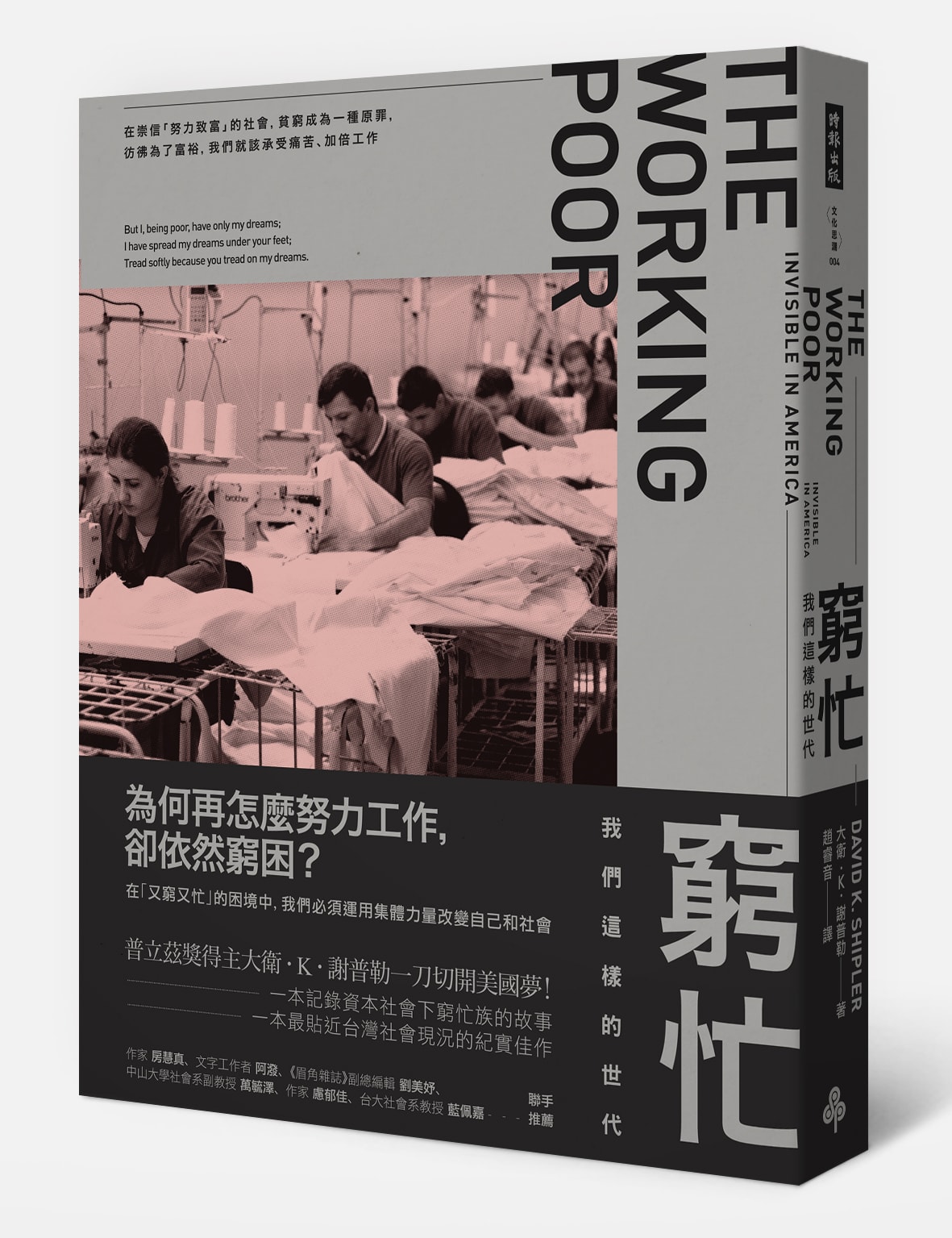 《窮忙:我們這樣的世代》(The Working Poor: Invisible in America),作者大衛‧K‧謝普勒(David K. Shipler),時報文化出版。