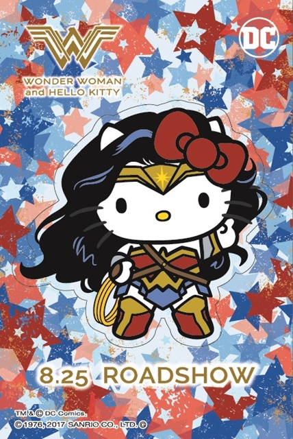 《神力女超人》X Hello Kitty宣傳海報。