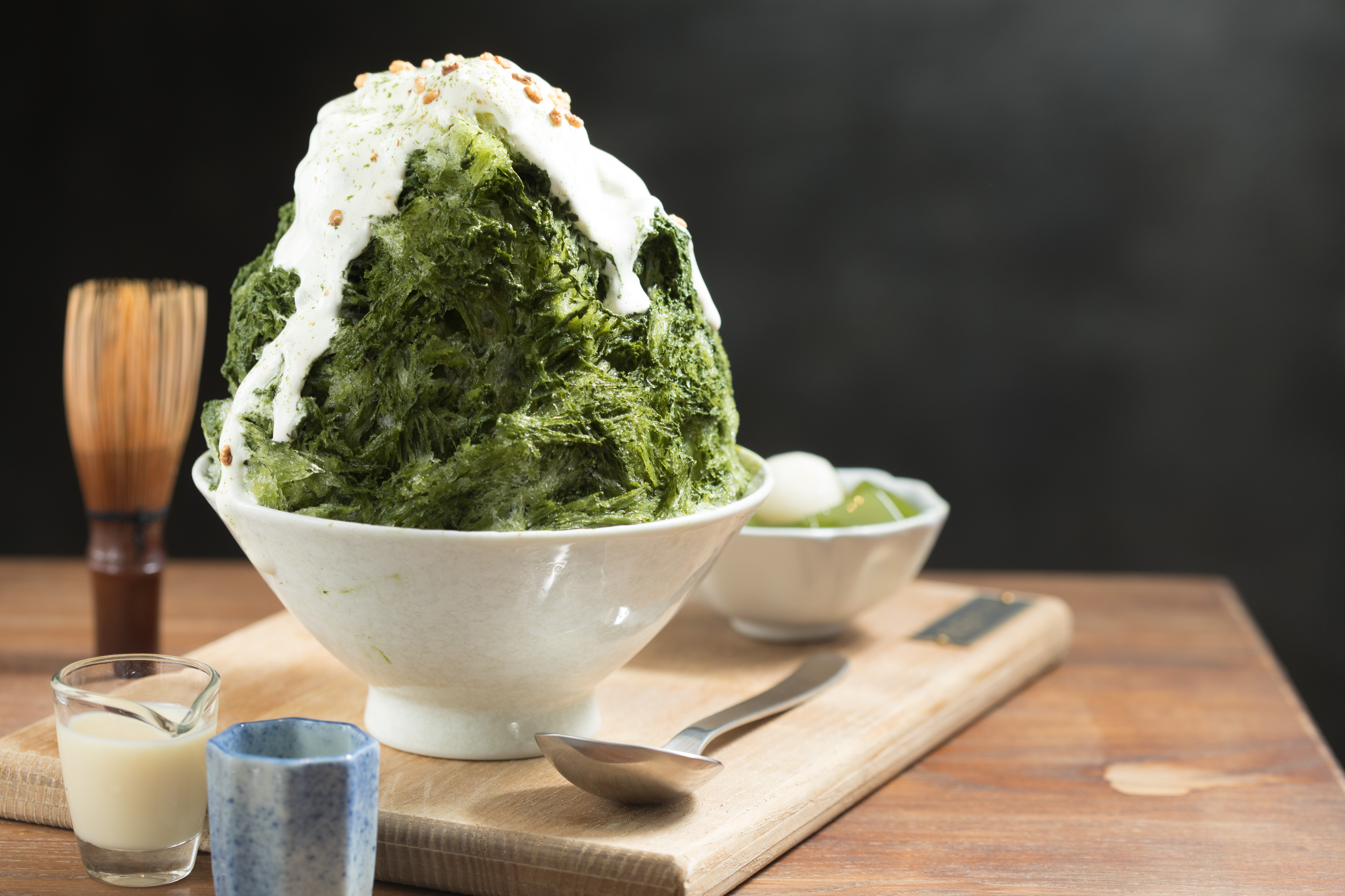 台中老宅冰店「氷田」的抺茶冰，洋溢日式風情。