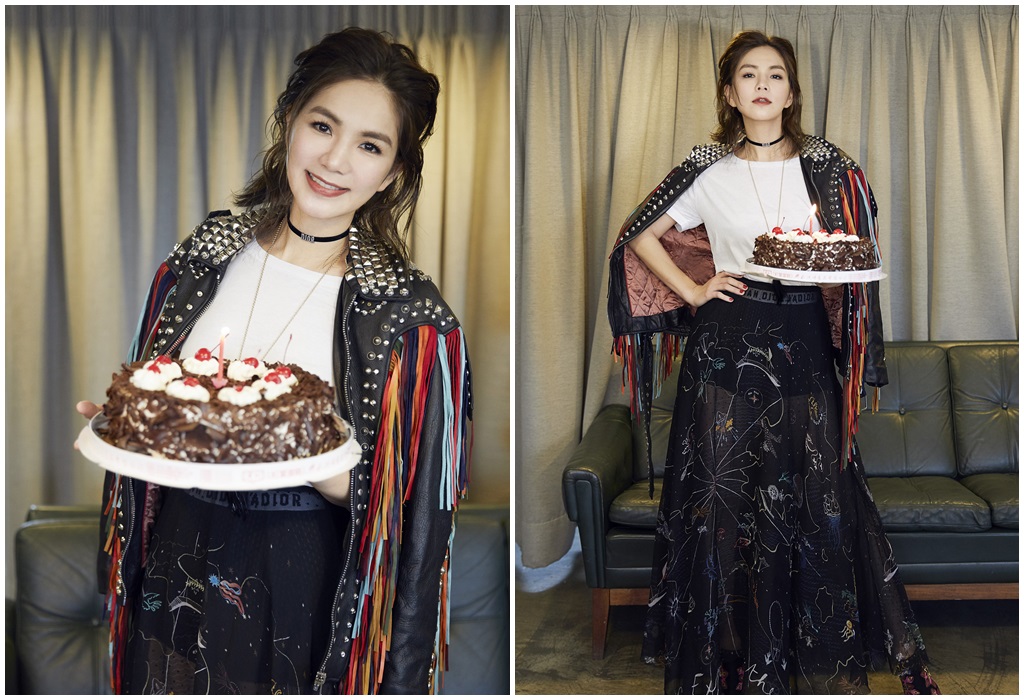 Ella戲稱自己是「國巨季星」，以亮麗姿態開工。