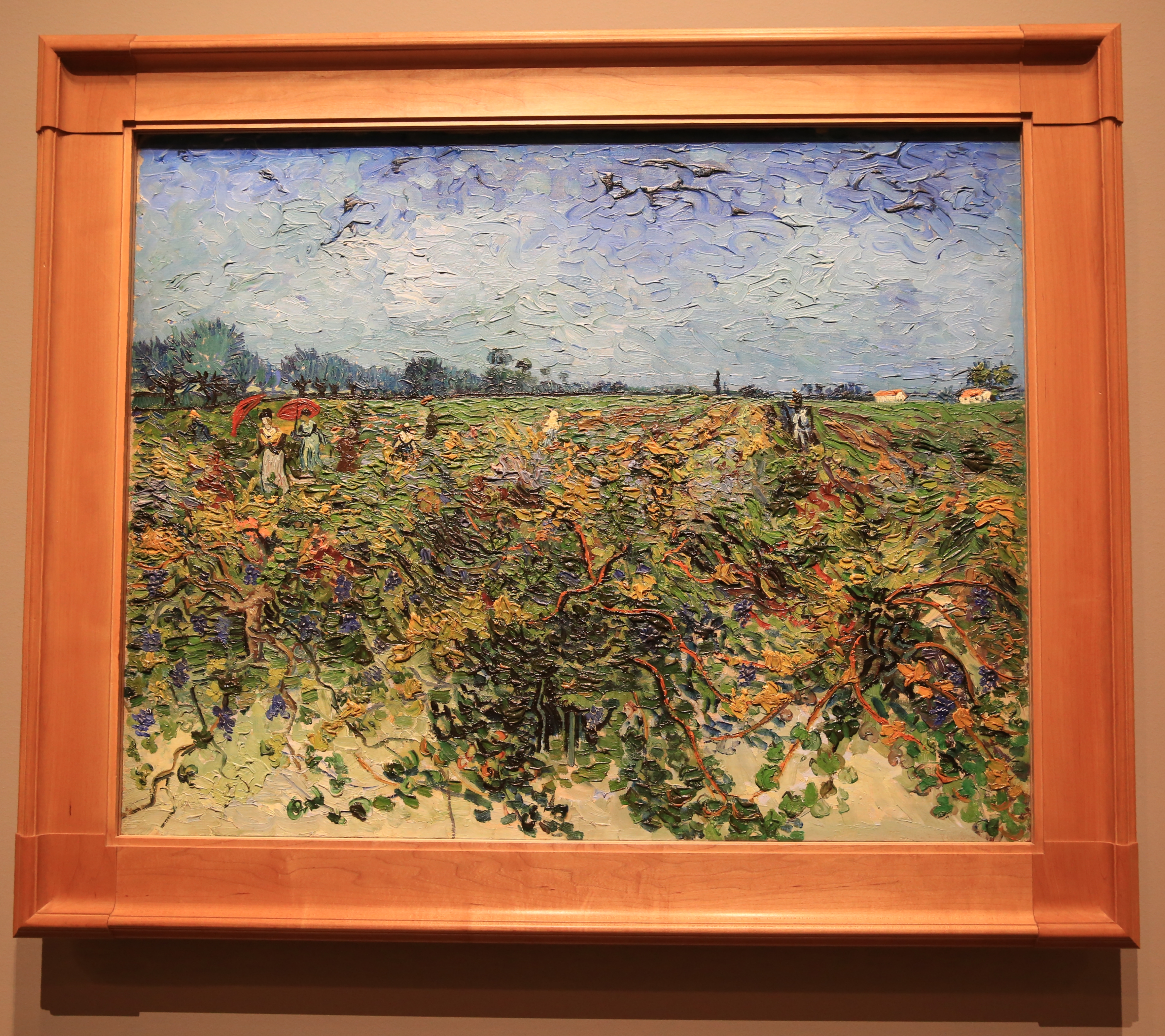 在墨爾本的「維多利亞國家美術館」看梵谷四季展，距離就是這麼近，看得超清楚。
