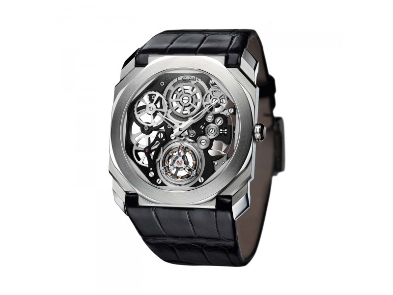Octo Finissimo鏤空陀飛輪腕錶,限量50只,定價NT$4,080,000。